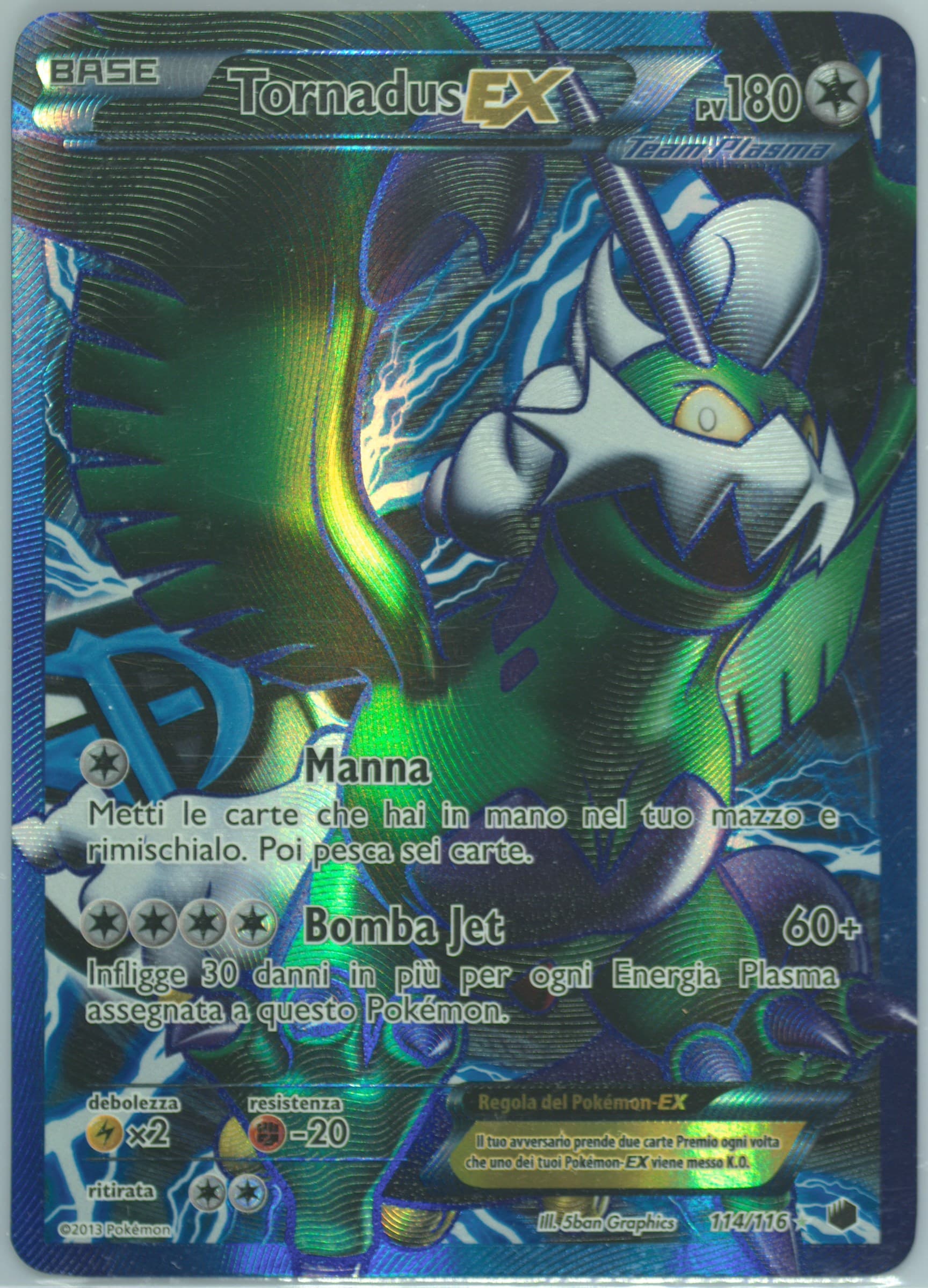 Full Art/Tornadus EX Italian (114) 2013 Pokemon Black & White Plasma Freeze