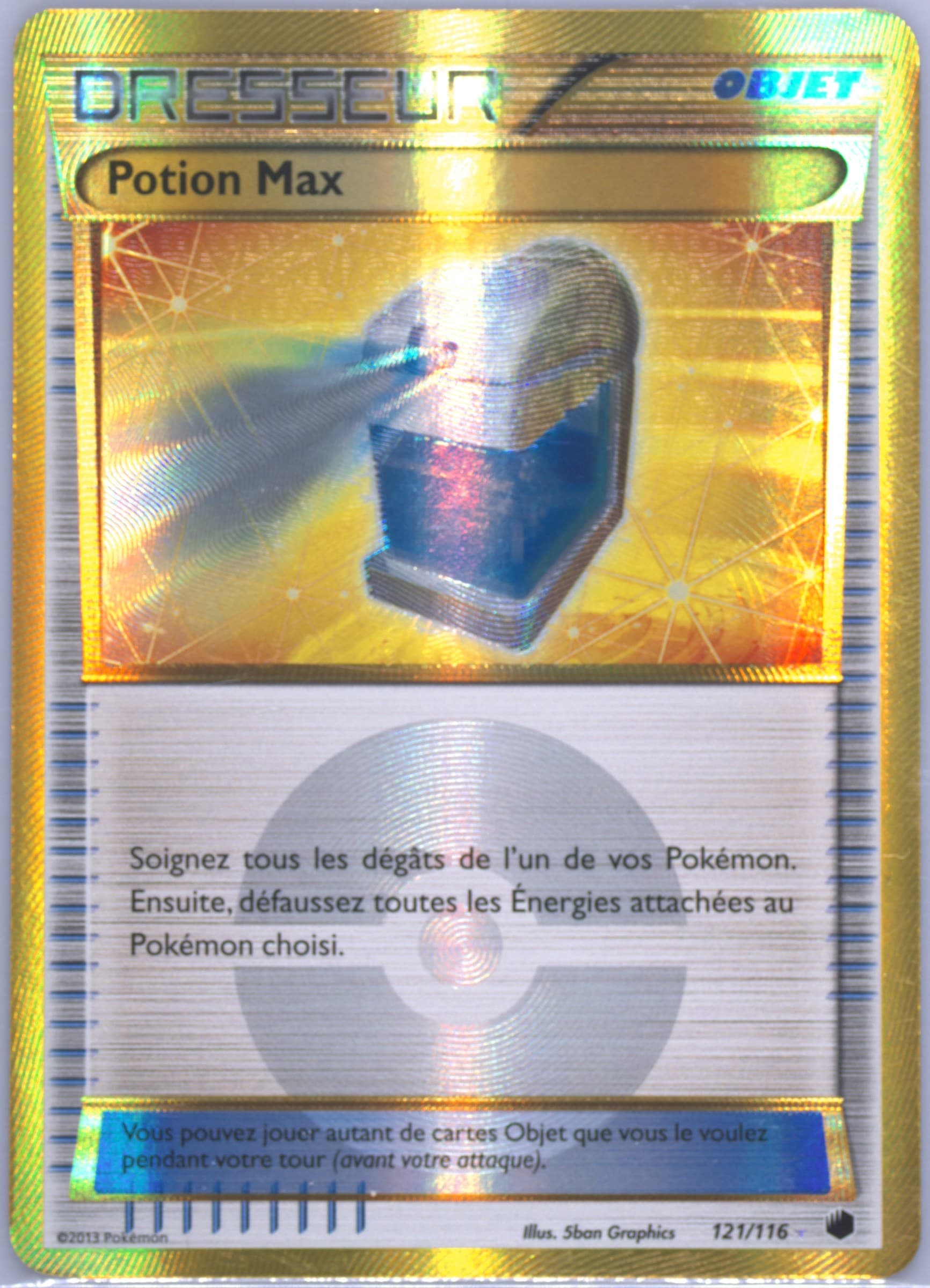 Potion Max French (121) 2013 Pokemon Black & White Plasma Freeze