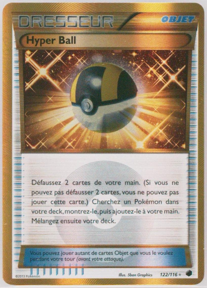 Hyper Ball French (122) 2013 Pokemon Black & White Plasma Freeze