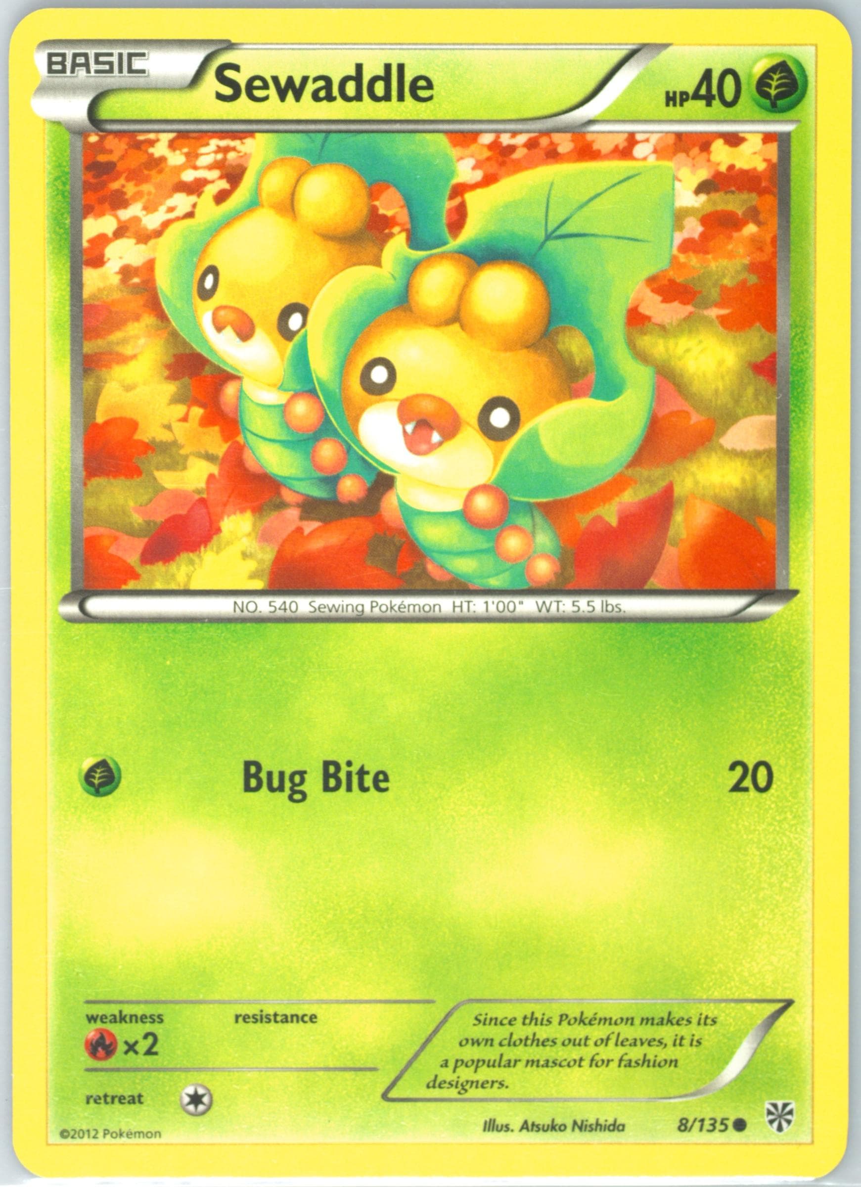 Sewaddle (8) 2013 Pokemon Black & White Plasma Storm