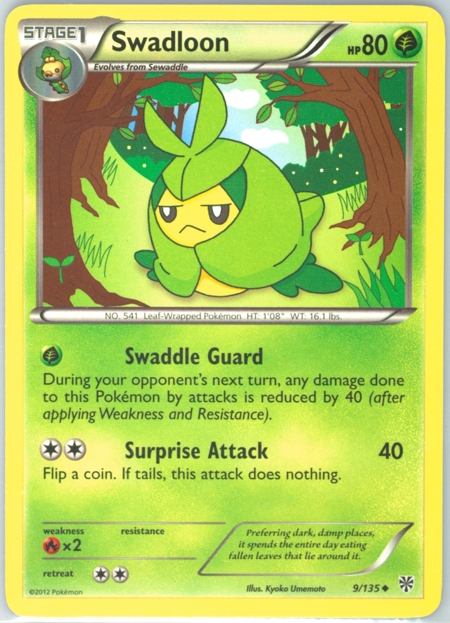 Swadloon (9) 2013 Pokemon Black & White Plasma Storm