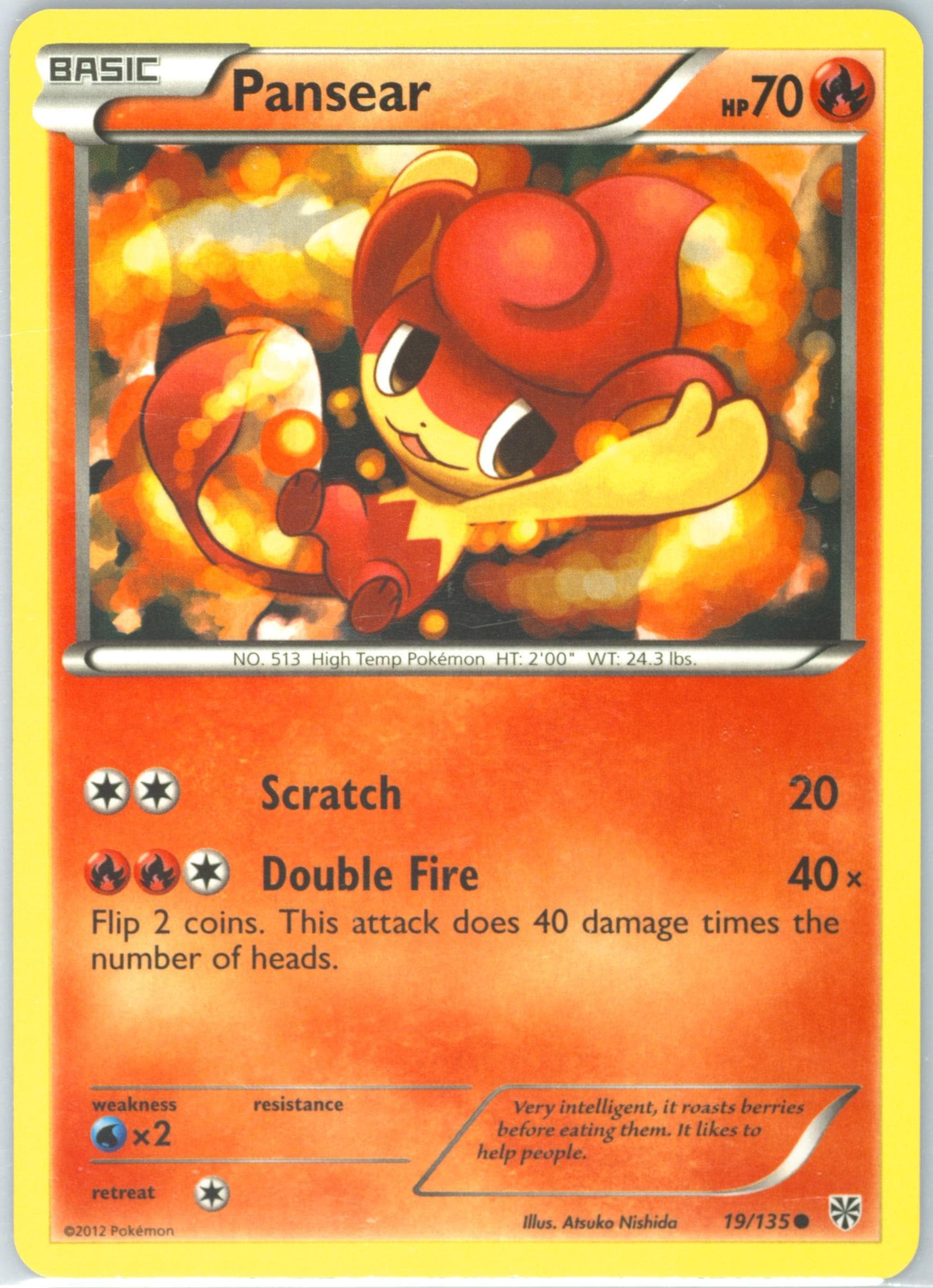 Pansear (19) 2013 Pokemon Black & White Plasma Storm