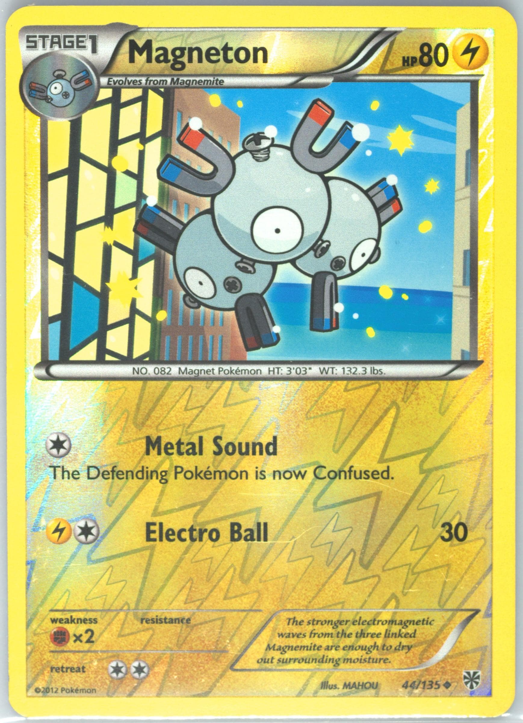 Magneton-Reverse Foil (44) 2013 Pokemon Black & White Plasma Storm