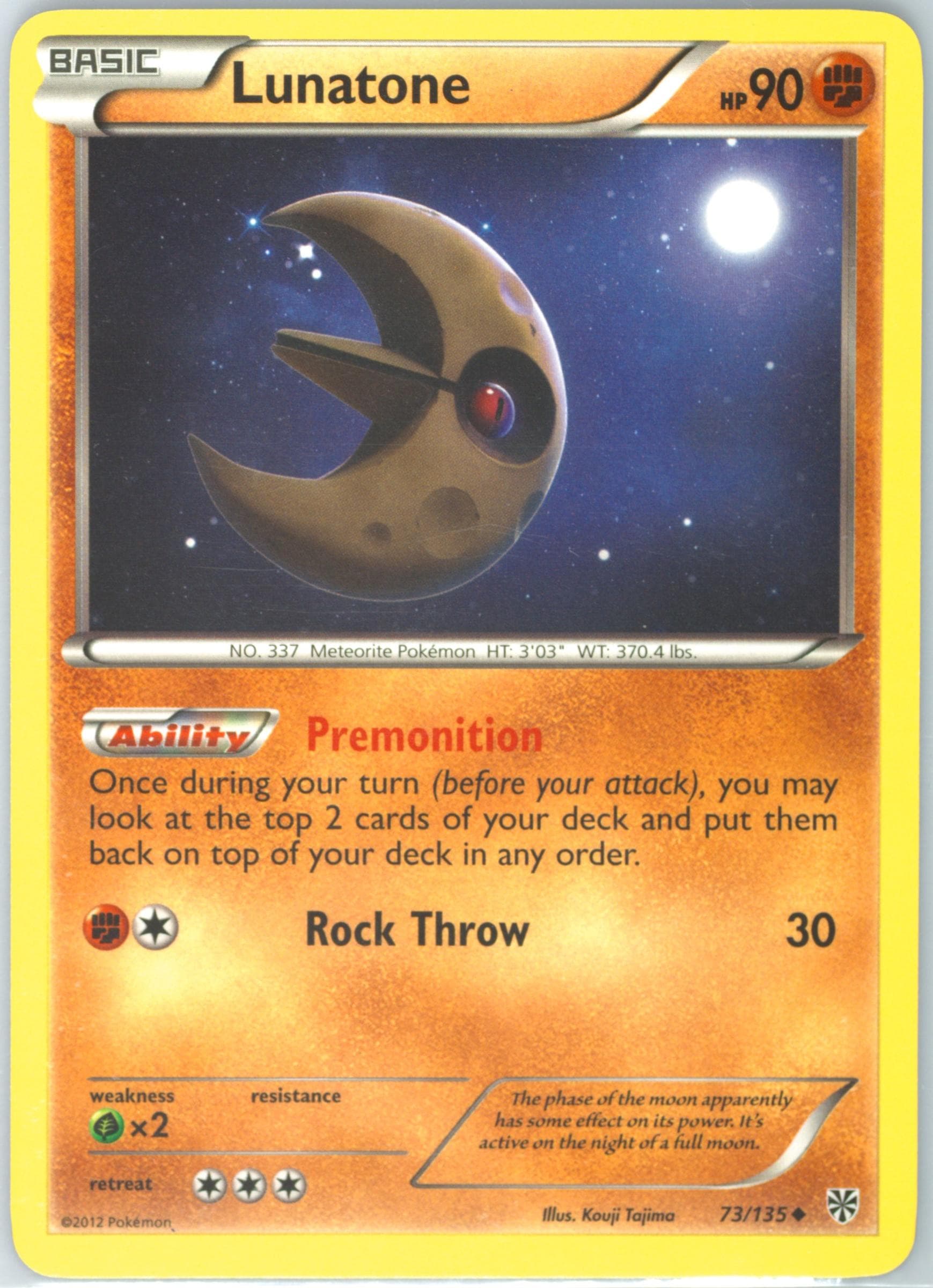 Lunatone (73) 2013 Pokemon Black & White Plasma Storm