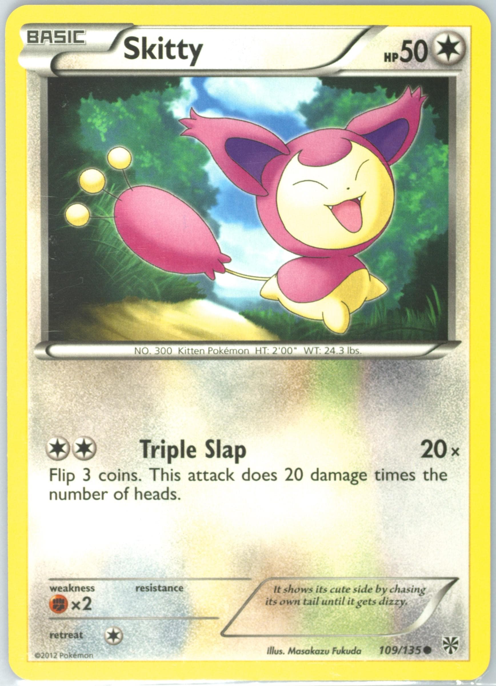 Skitty (109) 2013 Pokemon Black & White Plasma Storm