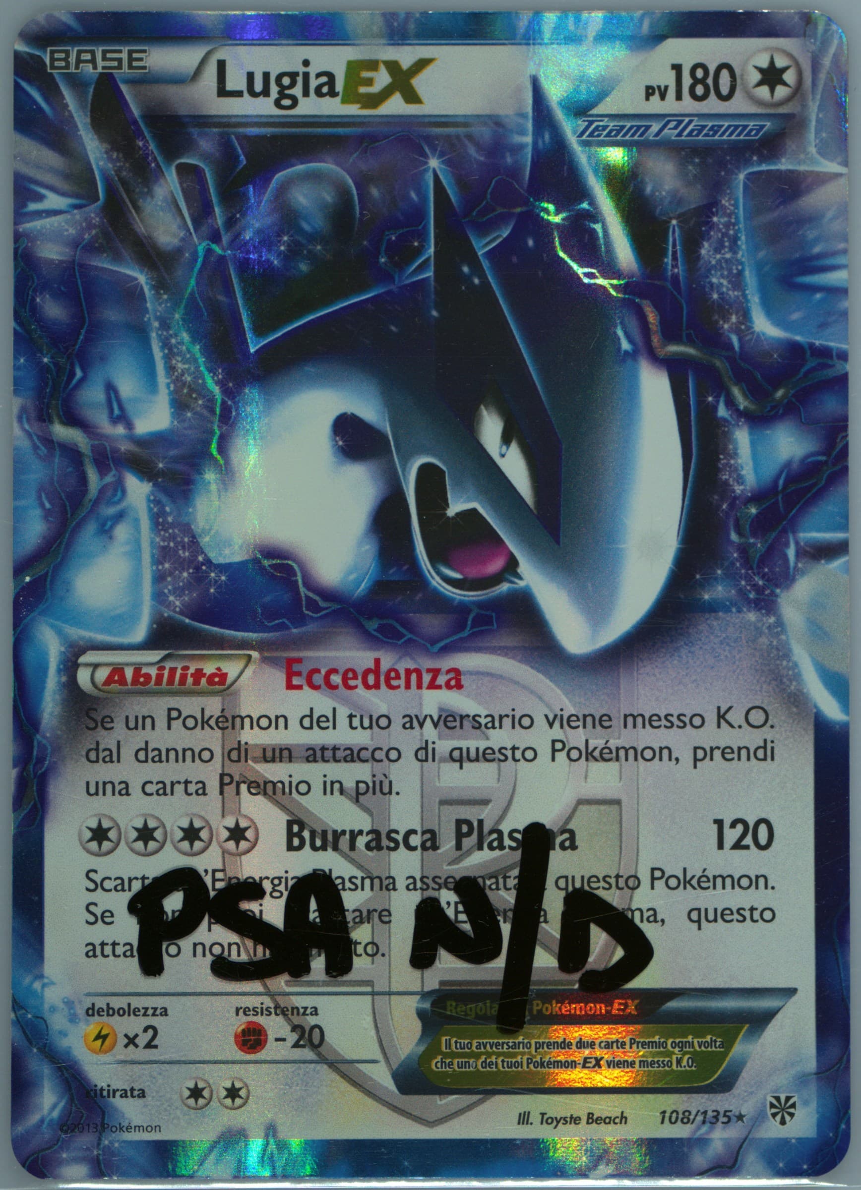 Lugia EX Italian (108) 2013 Pokemon Black & White Plasma Storm