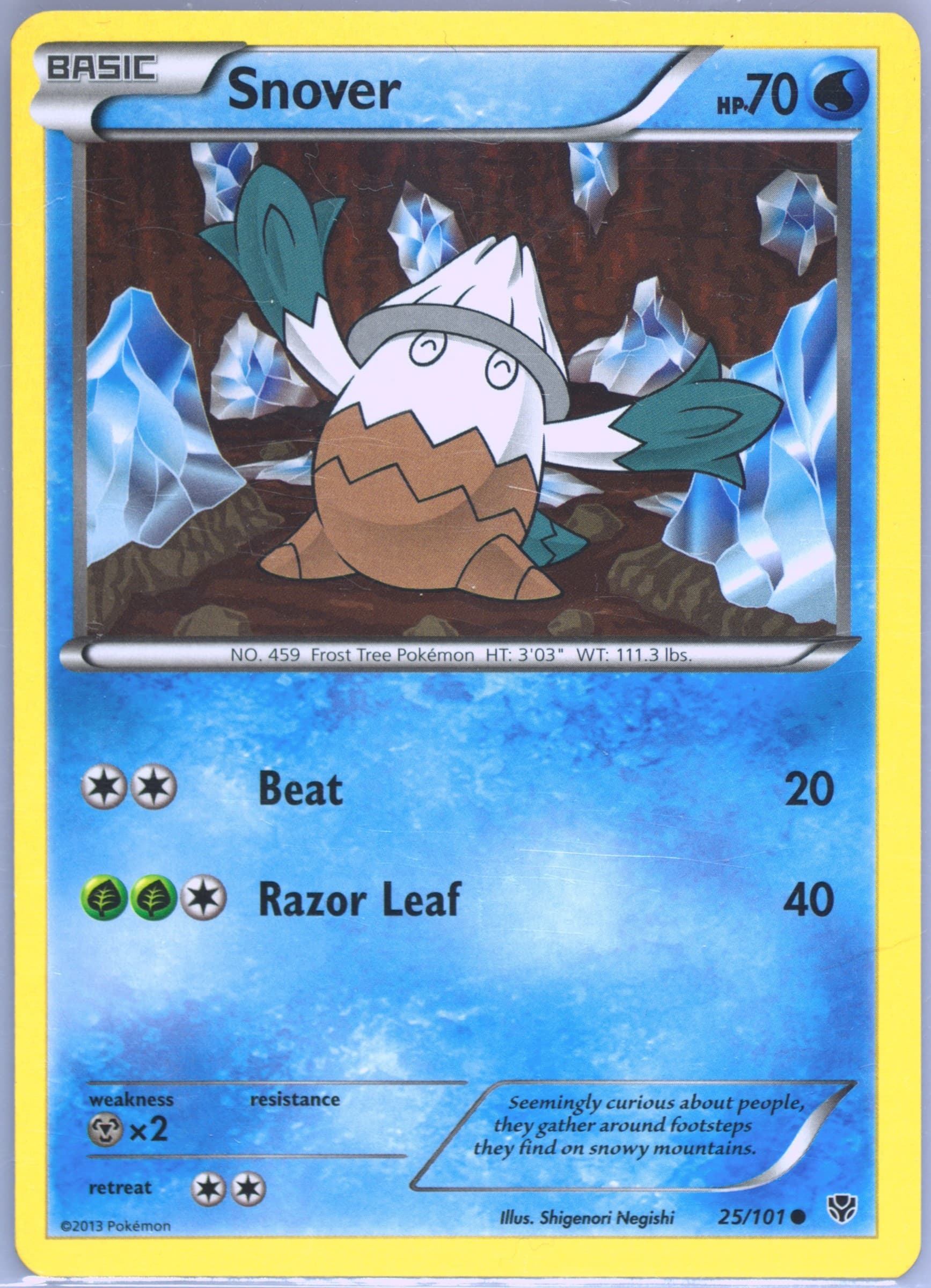 Snover (25) 2013 Pokemon Black & White Plasma Blast