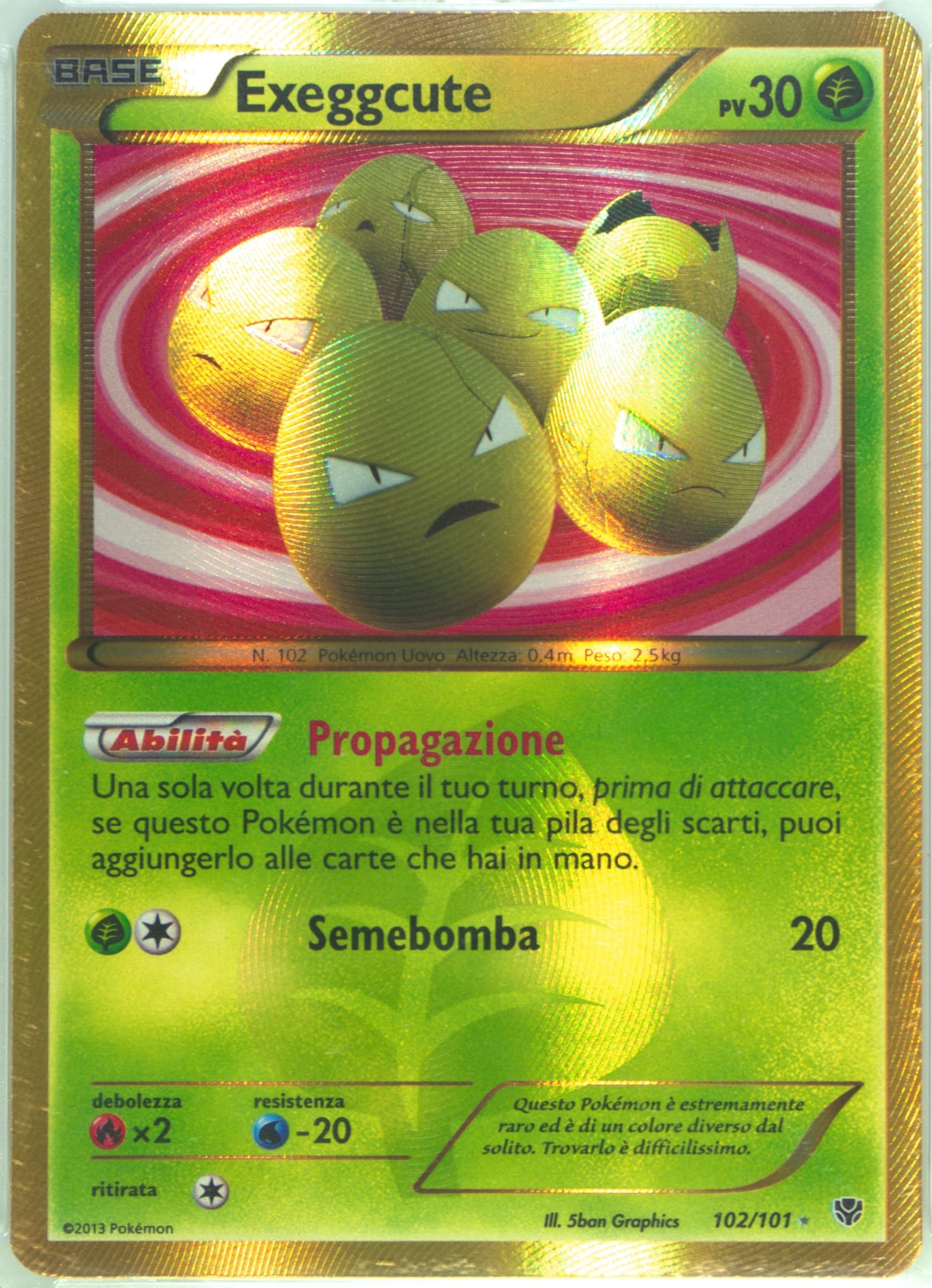 Exeggcute Italian (102) 2013 Pokemon Black & White Plasma Blast