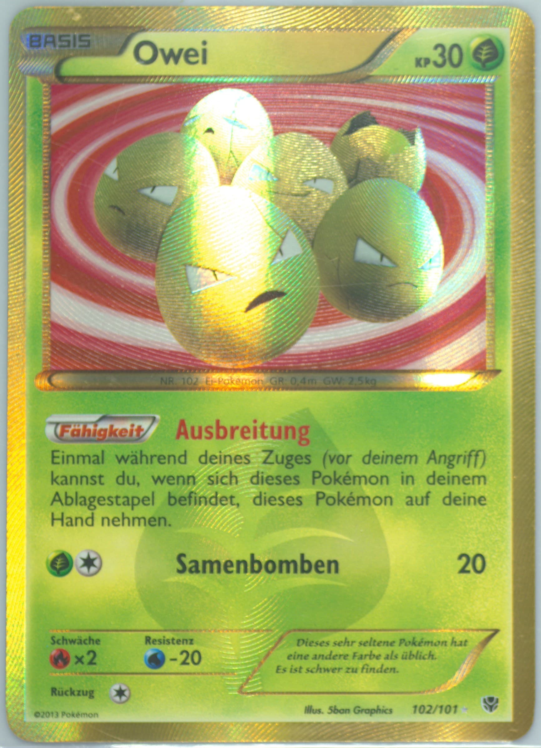 Owei German (102) 2013 Pokemon Black & White Plasma Blast