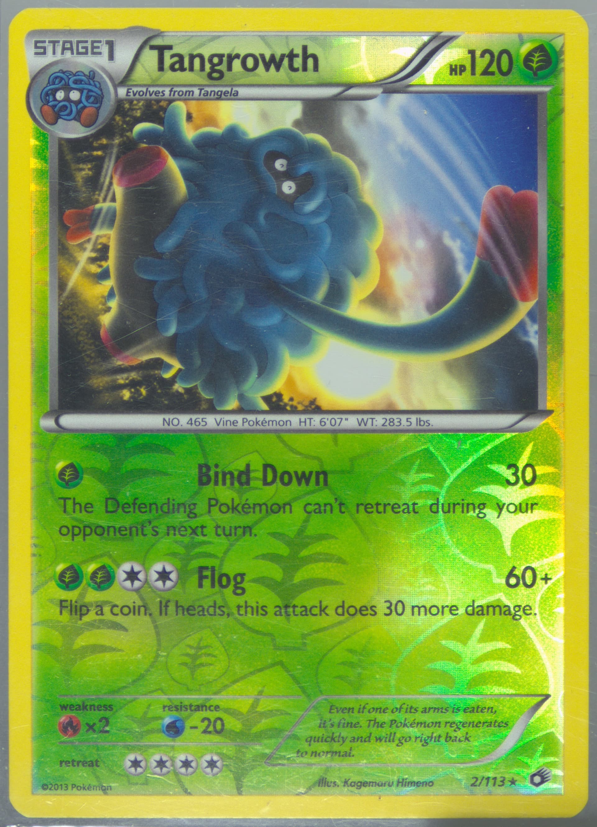 Tangrowth-Reverse Foil (2) 2013 Pokemon Black & White Legendary Treasures