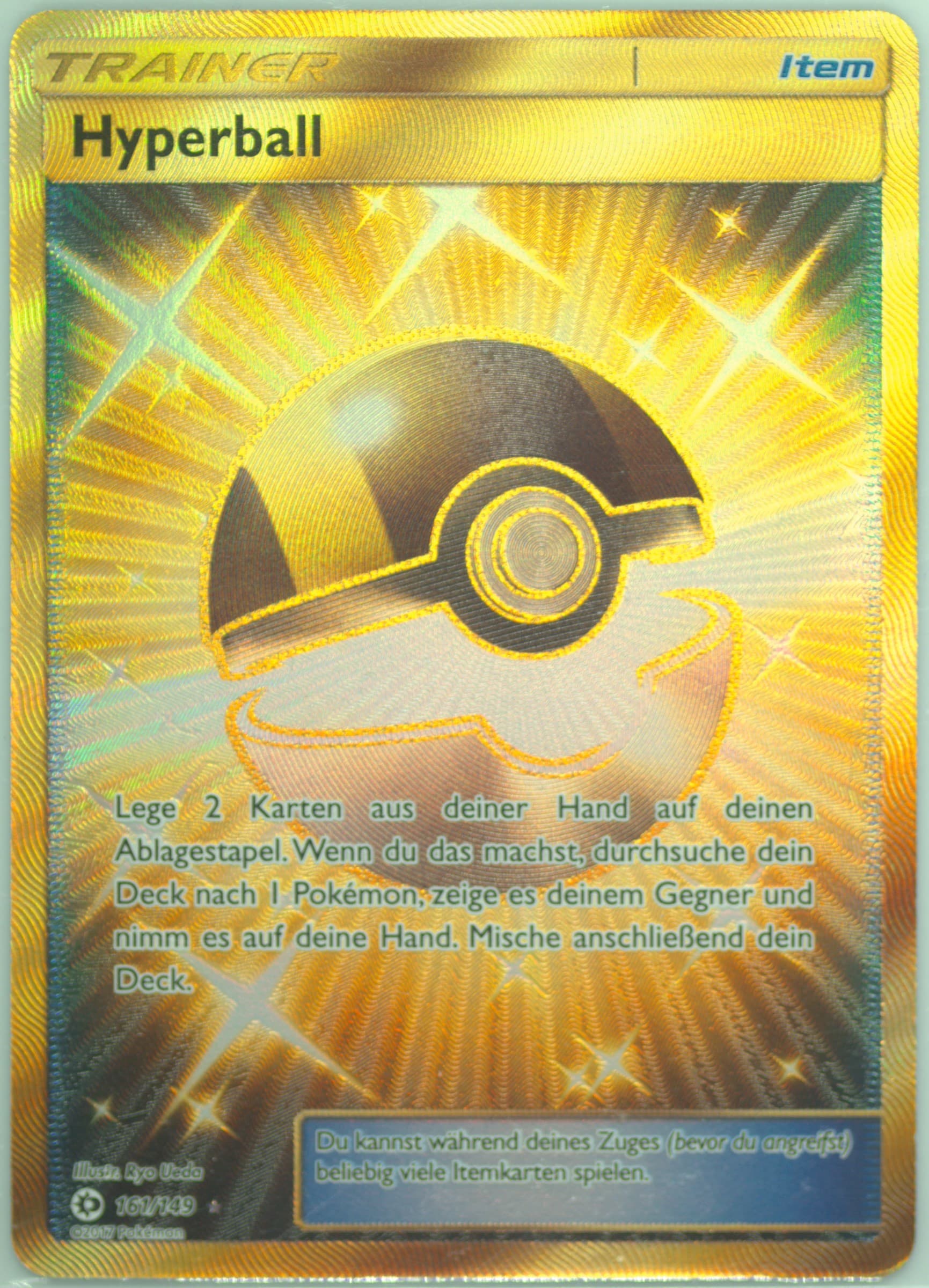 Full Art/Hyperball German-Secret (161) 2017 Pokemon Sun & Moon
