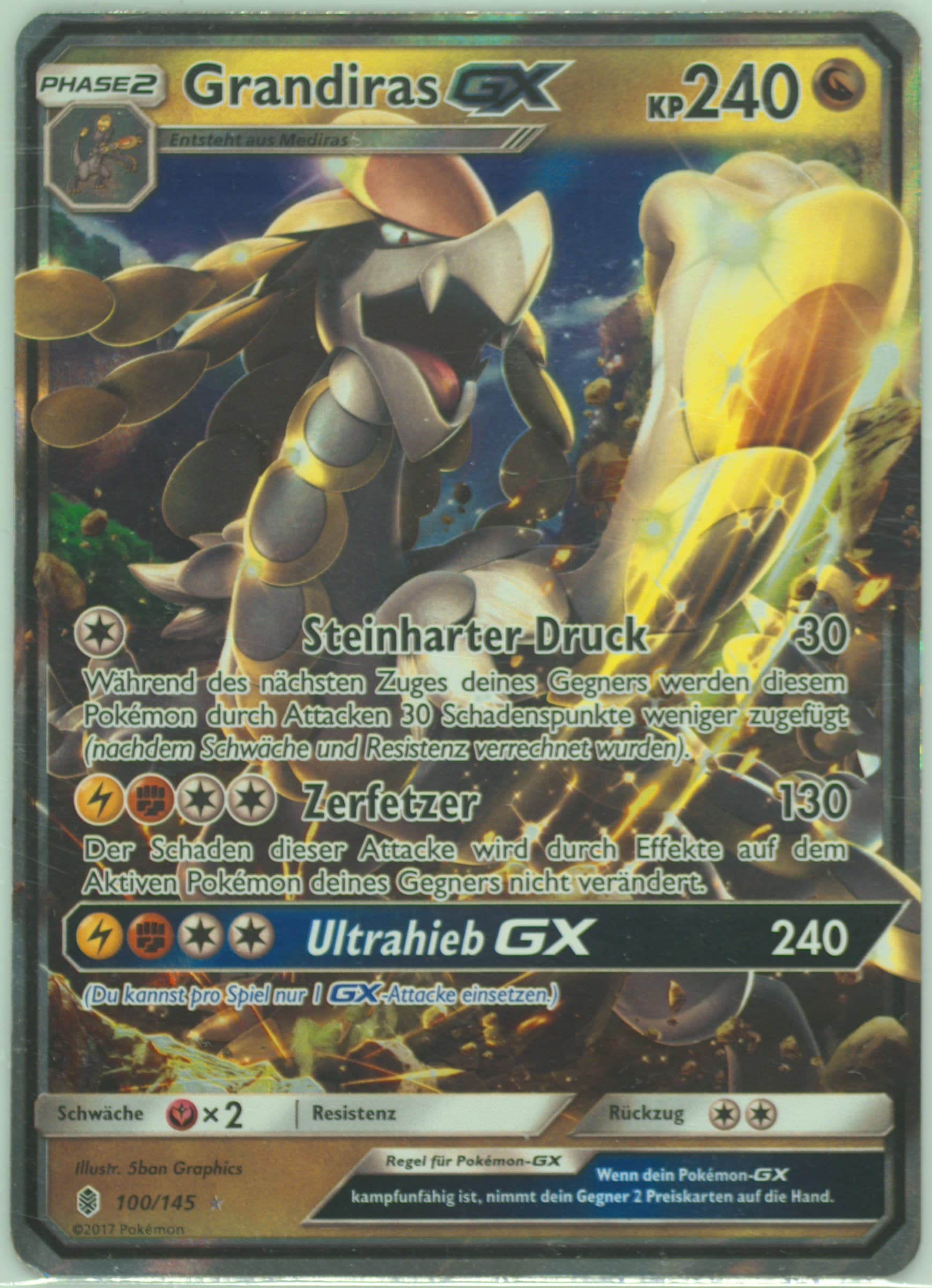 Grandiras GX German (100) 2017 Pokemon Sun & Moon Guardians Rising
