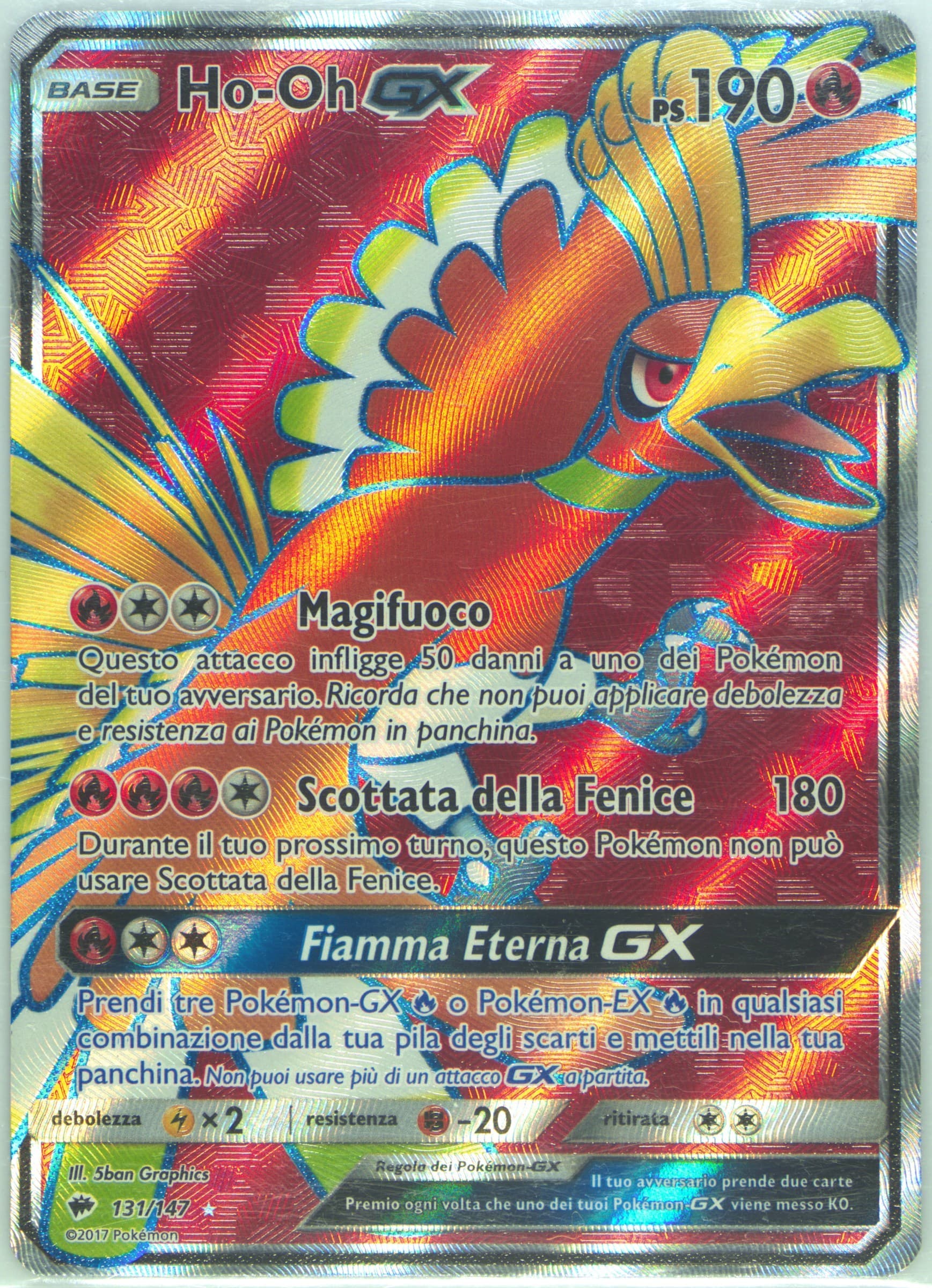 Full Art/HO-Oh GX Italian (131) 2017 Pokemon Sun & Moon Burning Shadows