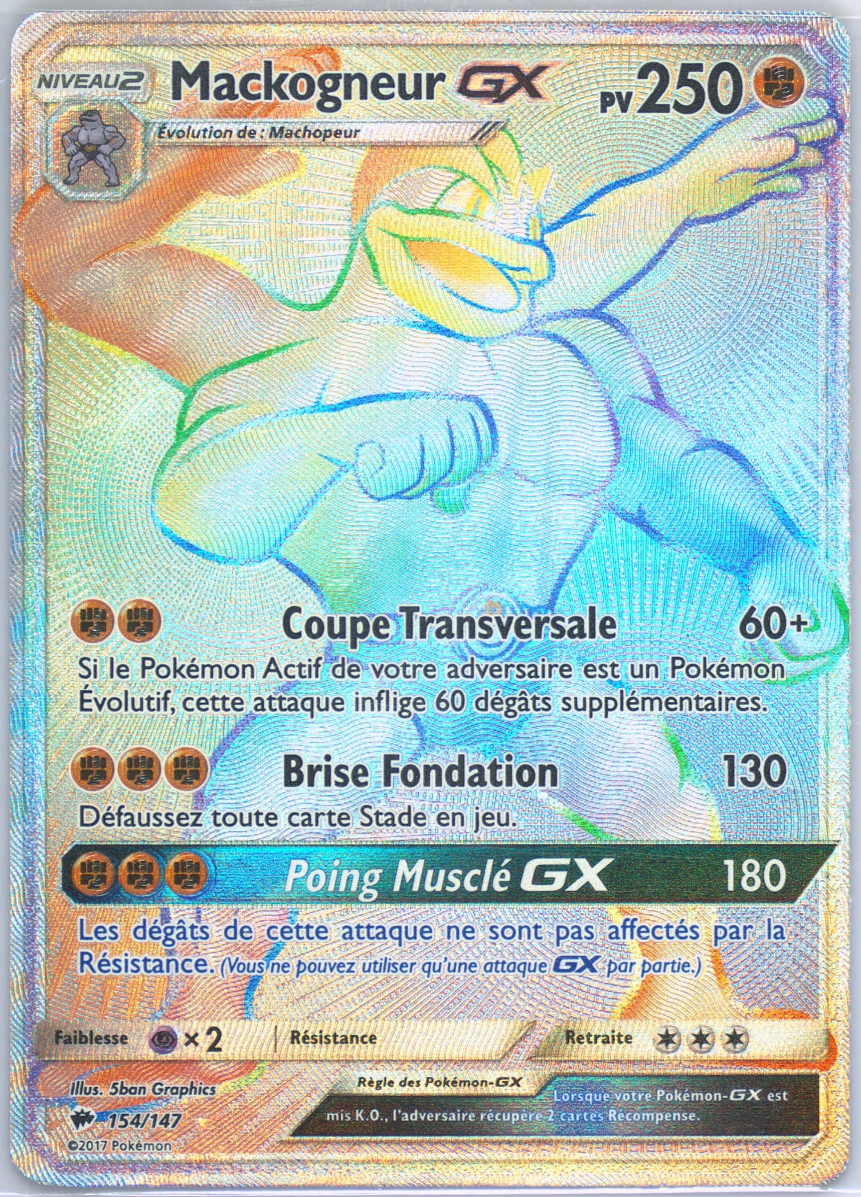 Full Art/Mackogneur GX French-Secret (154) 2017 Pokemon Sun & Moon Burning Shadows