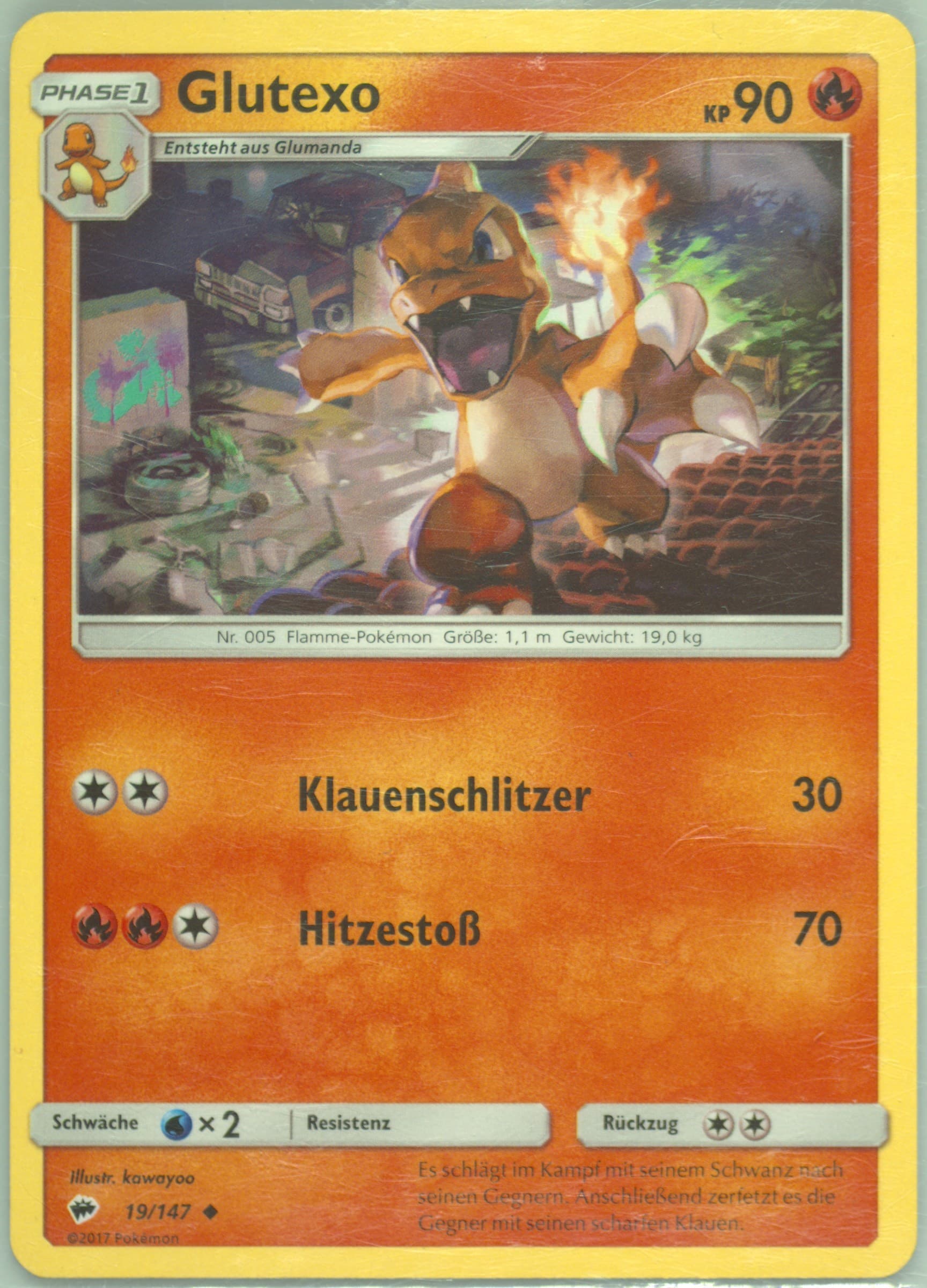 Glutexo German (19) 2017 Pokemon Sun & Moon Burning Shadows