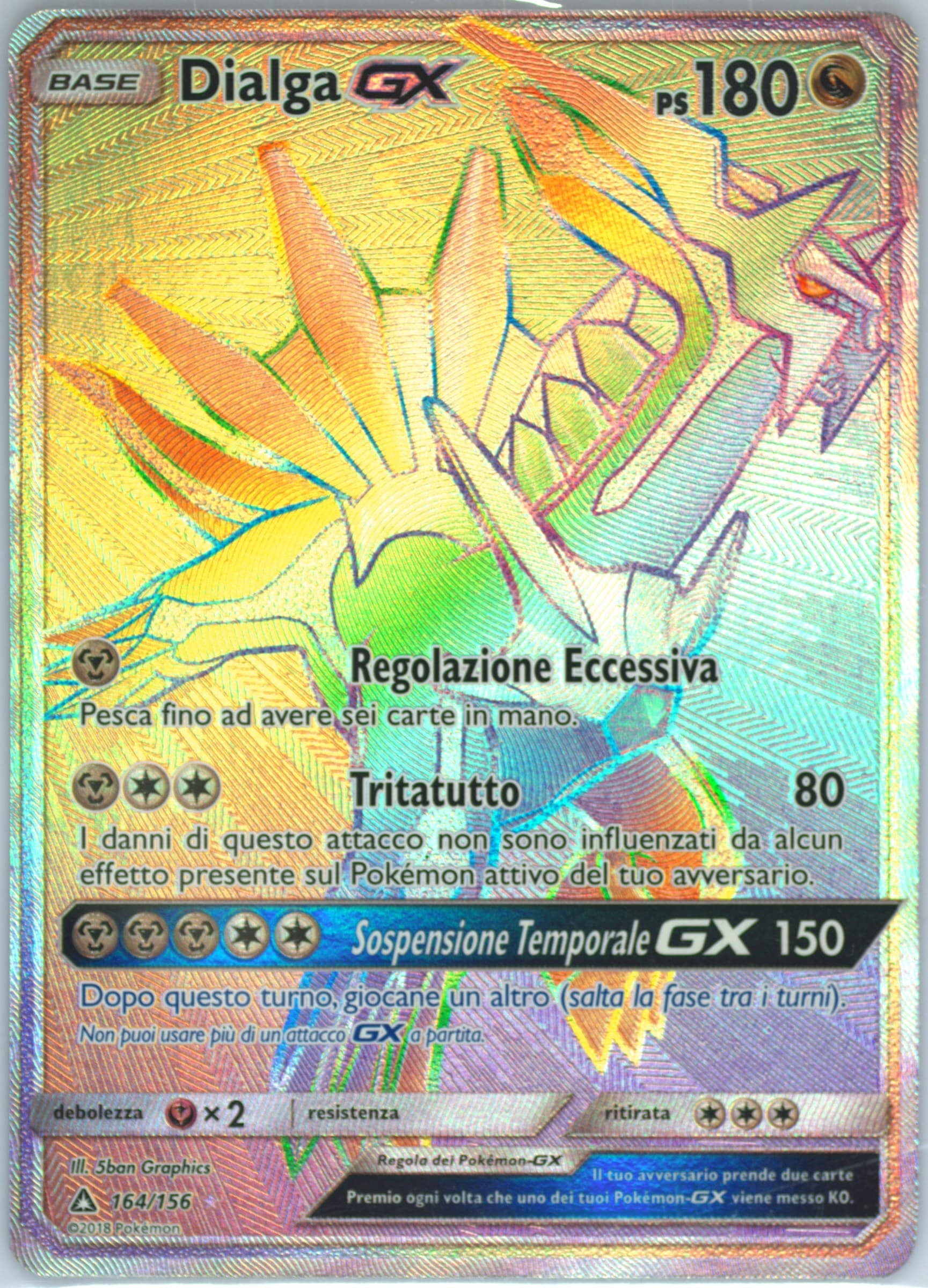 Full Art/Dialga GX Italian-Secret (164) 2018 Pokemon Sun & Moon Ultra Prism