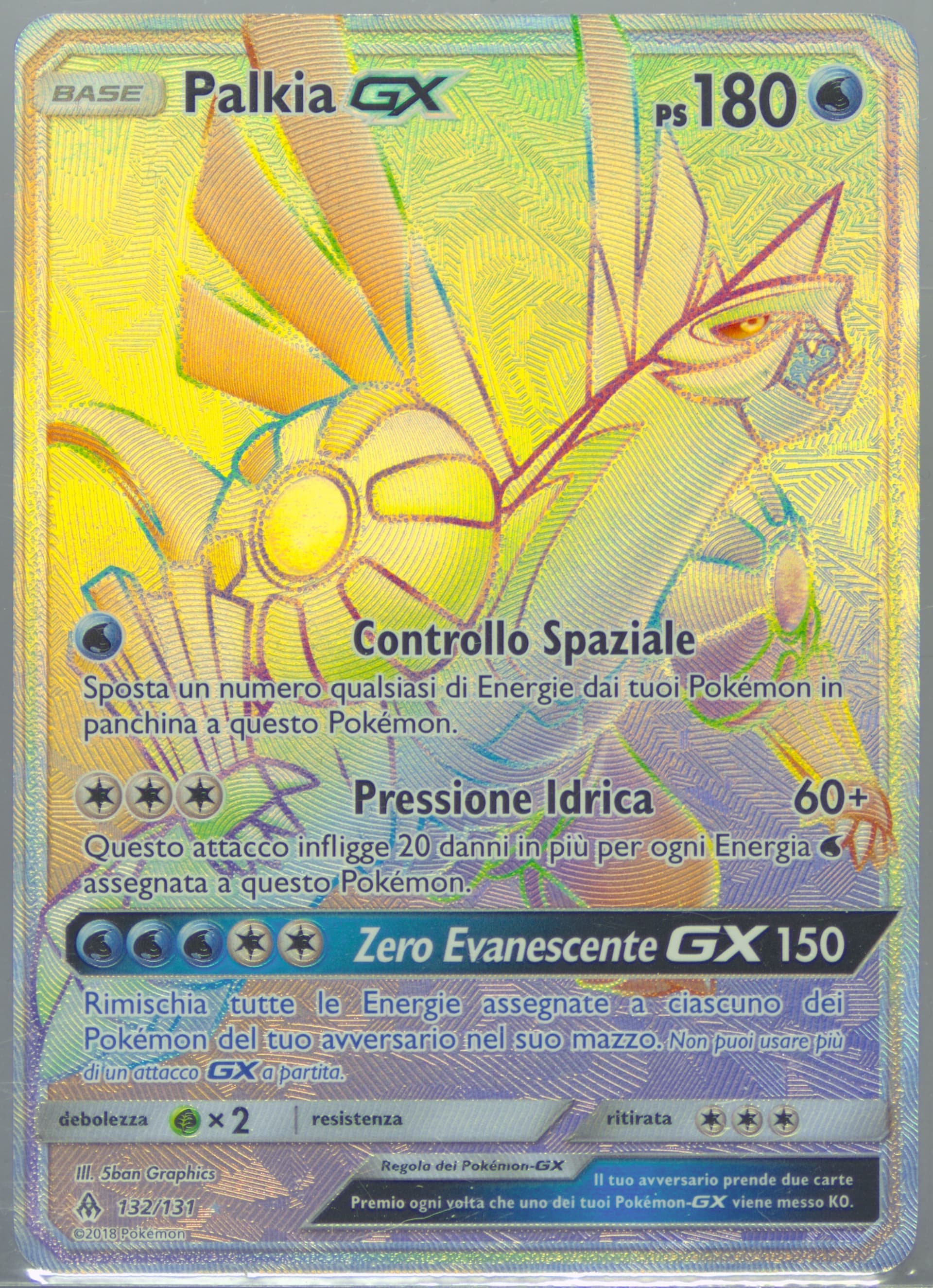 Full Art/Palkia GX Italian-Secret (132) 2018 Pokemon Sun & Moon Forbidden Light