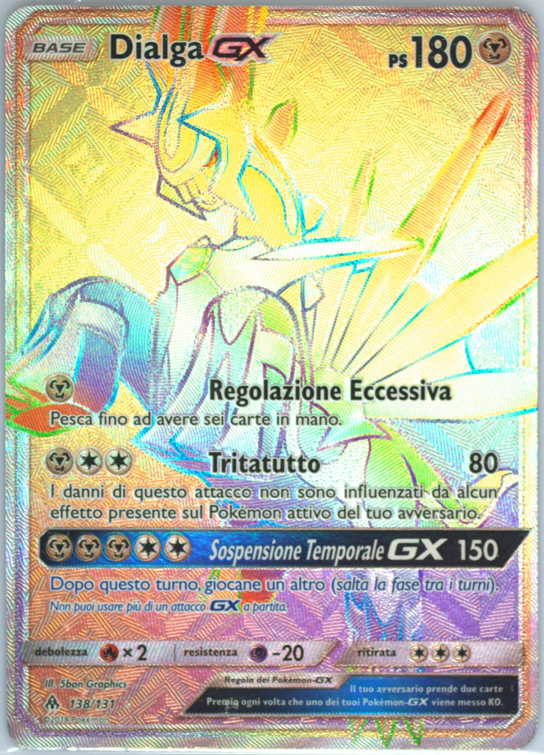 Full Art/Dialga GX Italian-Secret (138) 2018 Pokemon Sun & Moon Forbidden Light
