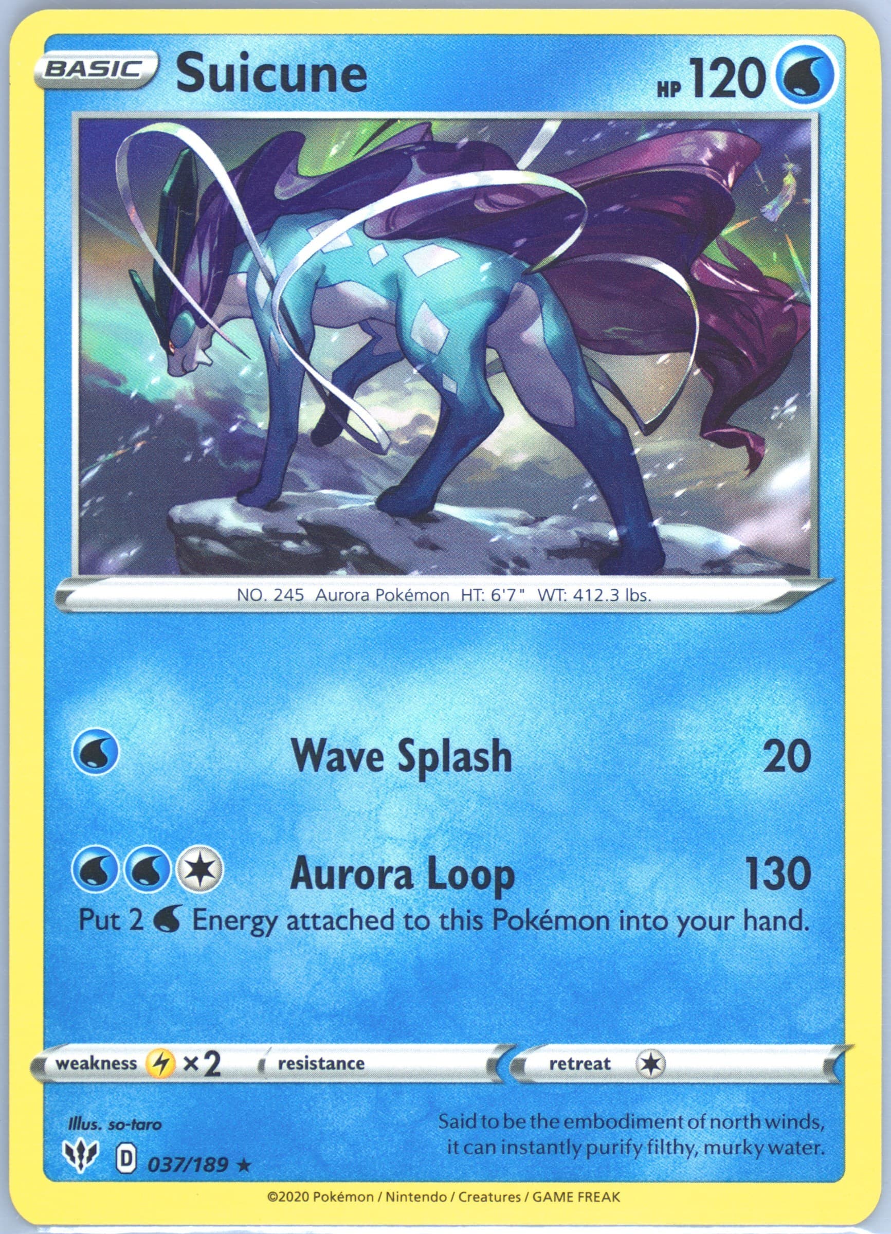 Suicune Galarian Darmanitan Theme Deck (037) 2020 Pokemon Sword & Shield Darkness Ablaze