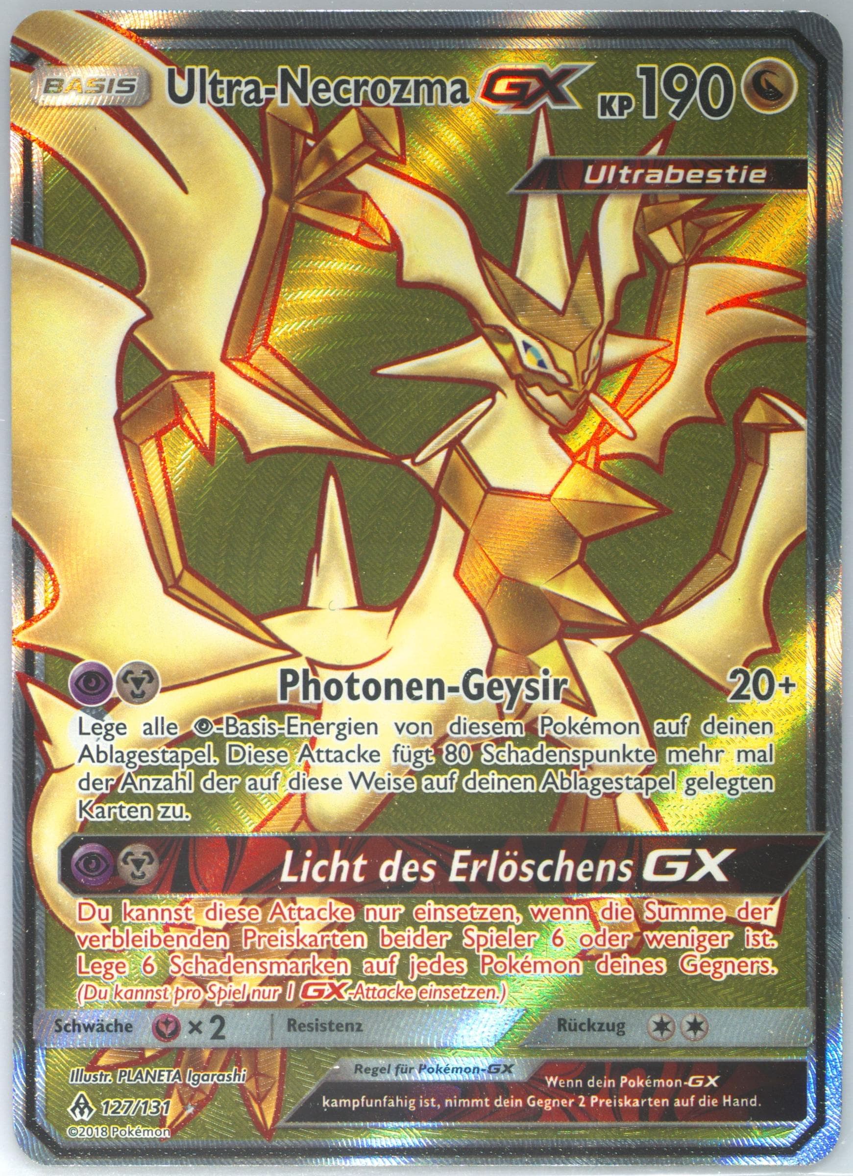 Full Art/Ultra-Necrozma GX German (127) 2018 Pokemon Sun & Moon Forbidden Light