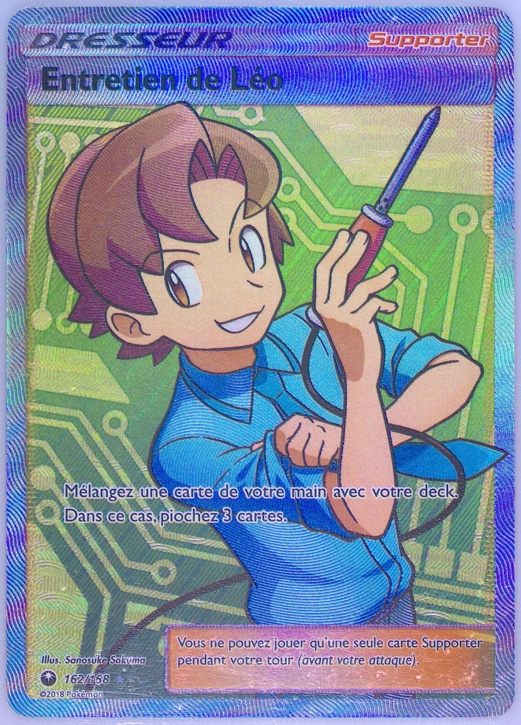 Full Art/Entretien de Leo French (162) 2018 Pokemon Sun & Moon Celestial Storm