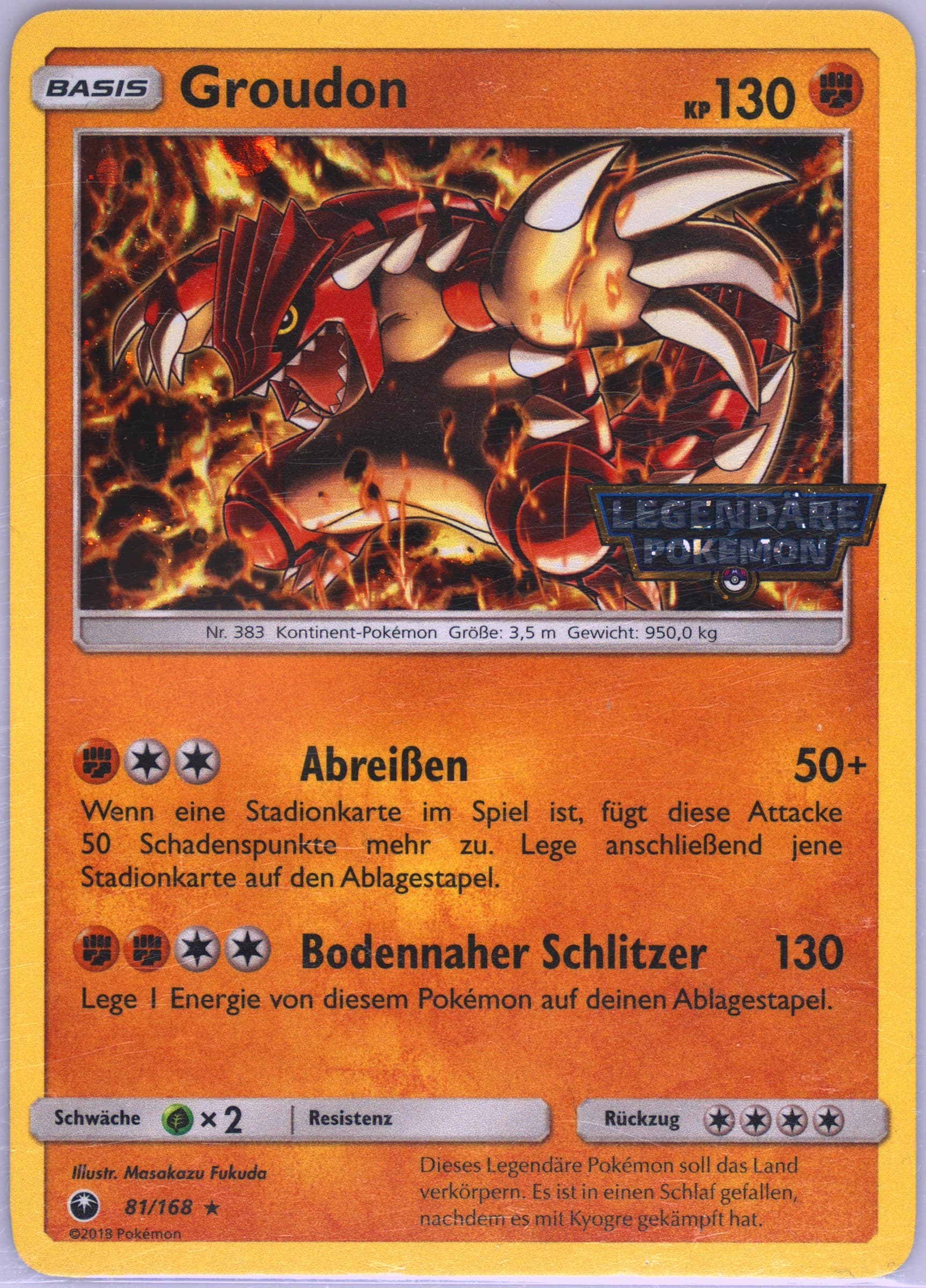 Groudon-Reverse Foil German (81) 2018 Pokemon Sun & Moon Celestial Storm