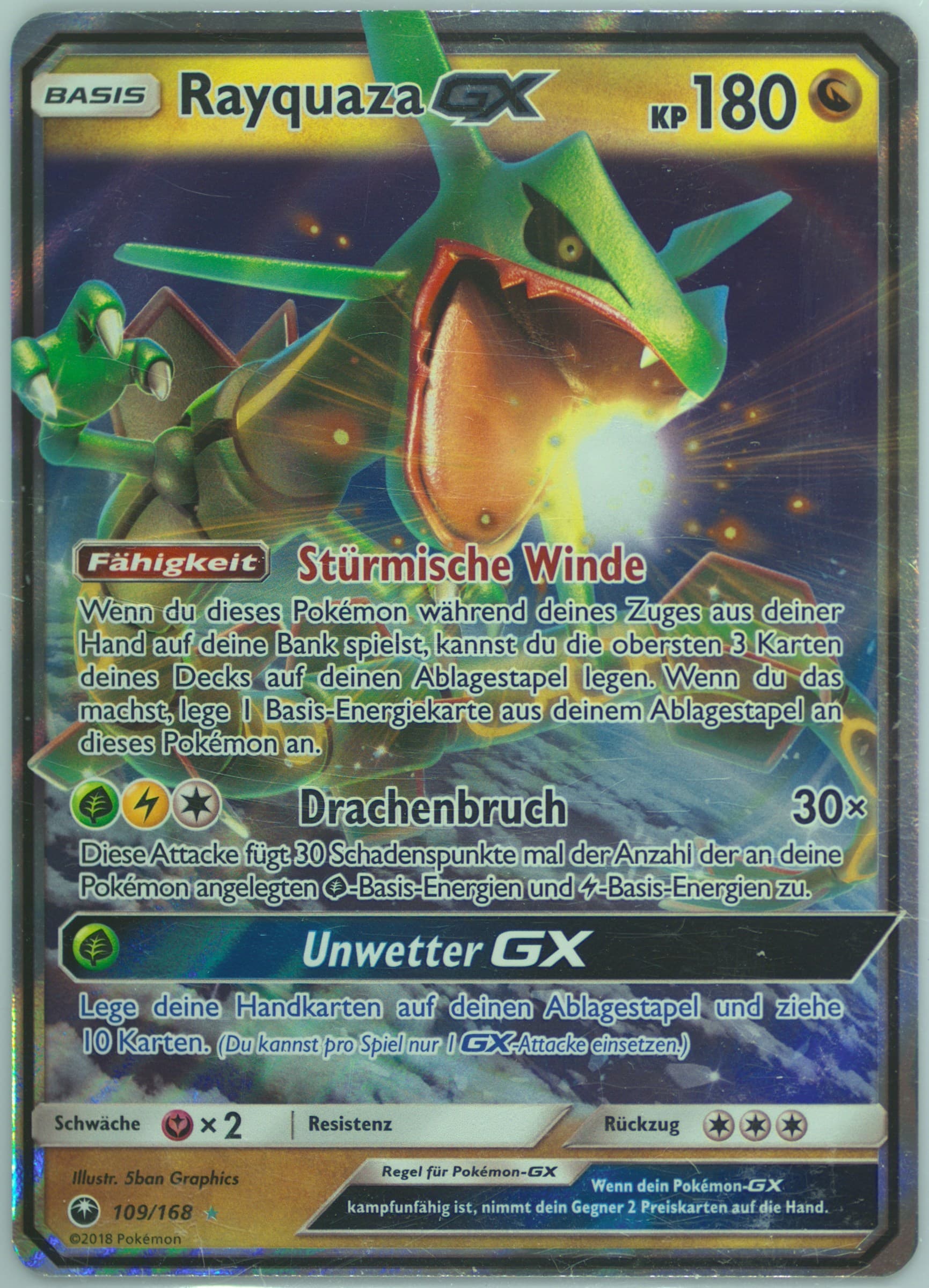 Rayquaza GX German (109) 2018 Pokemon Sun & Moon Celestial Storm