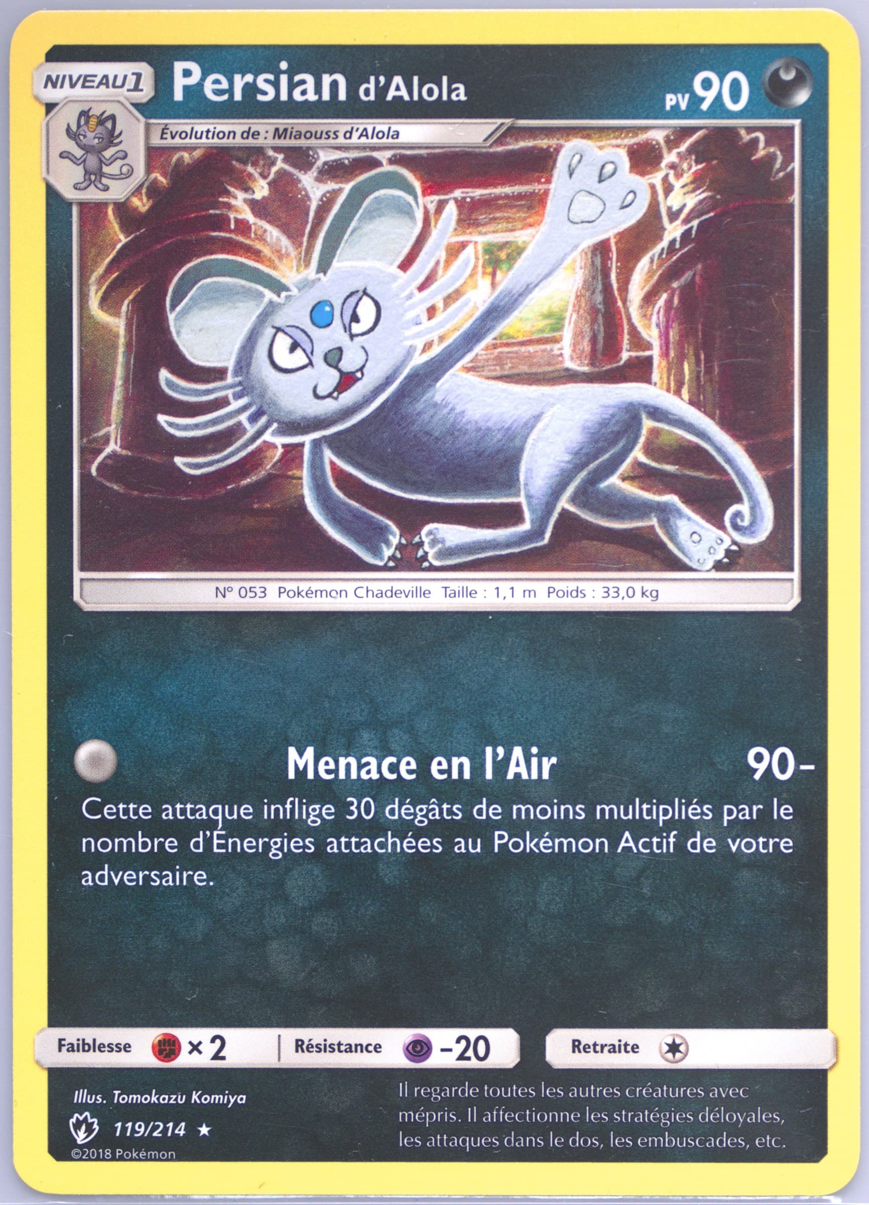 Persian D'Alola French (119) 2018 Pokemon Sun & Moon Lost Thunder