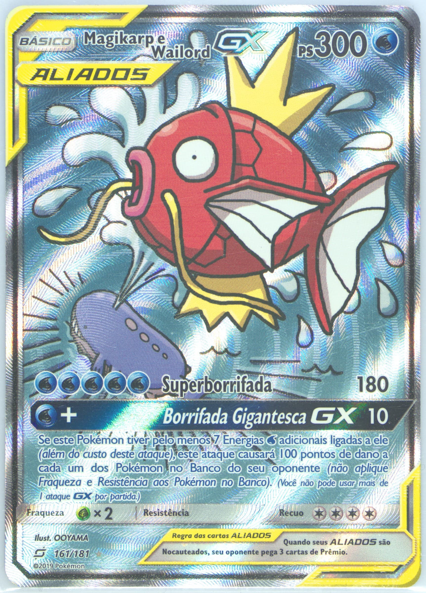 Full Art/Magikarp E Wailord GX Portuguese (161) 2019 Pokemon Sun & Moon Team Up