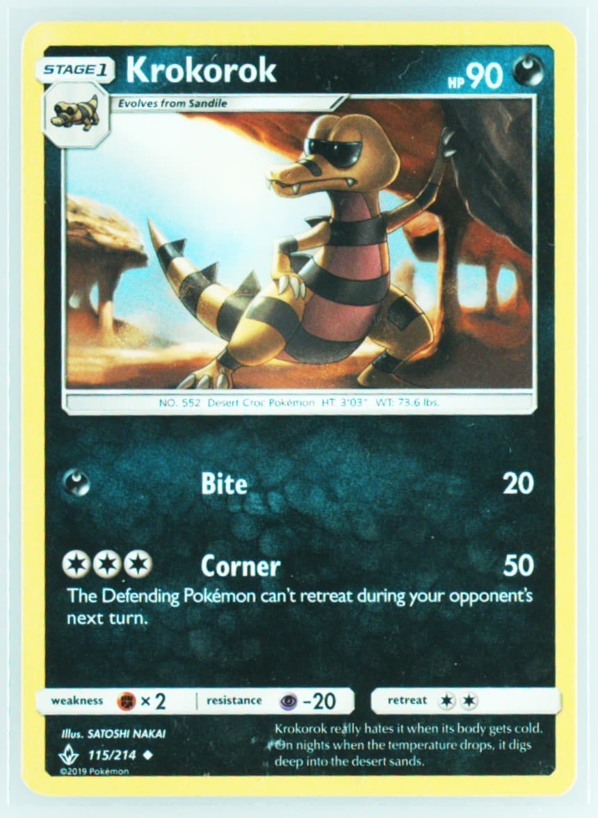 Krokorok (115) 2019 Pokemon Sun & Moon Unbroken Bonds