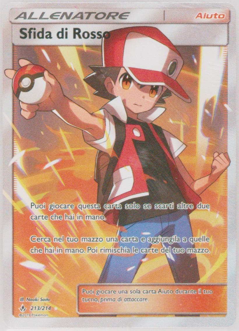 Full Art/Sfida DI Rosso Italian (213) 2019 Pokemon Sun & Moon Unbroken Bonds