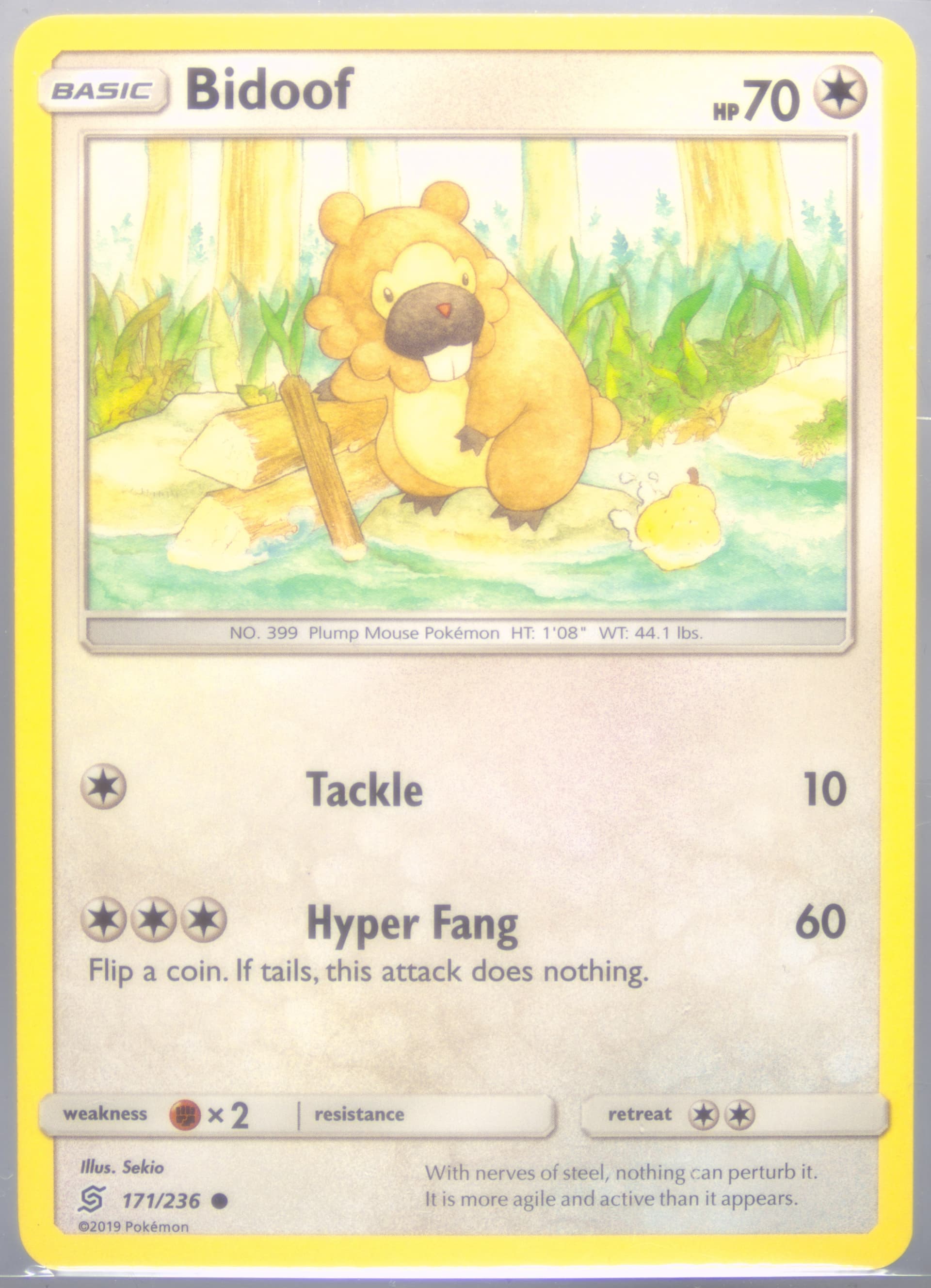 Bidoof (171) 2019 Pokemon Sun & Moon Unified Minds