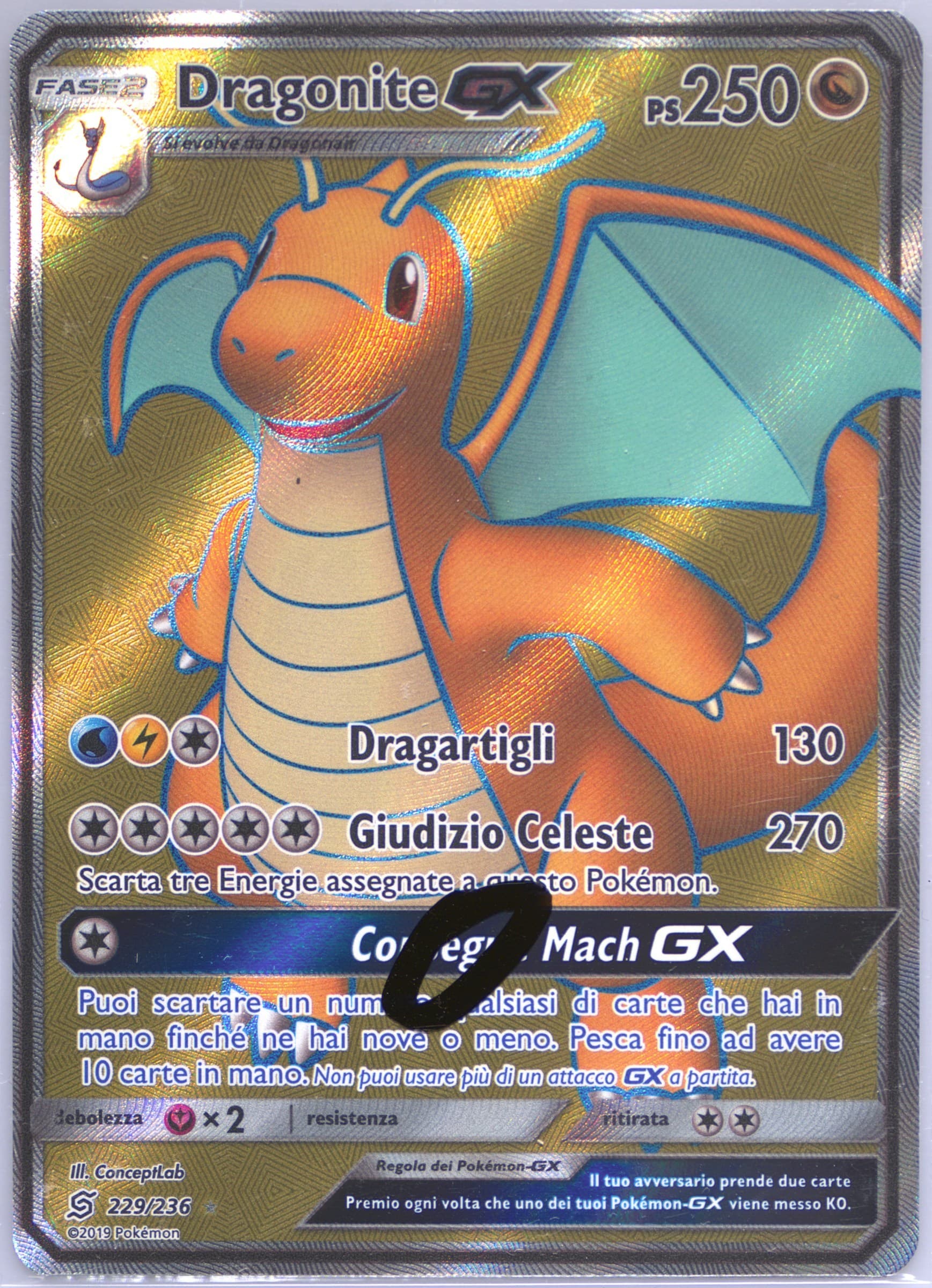 Full Art/Dragonite GX Italian (229) 2019 Pokemon Sun & Moon Unified Minds