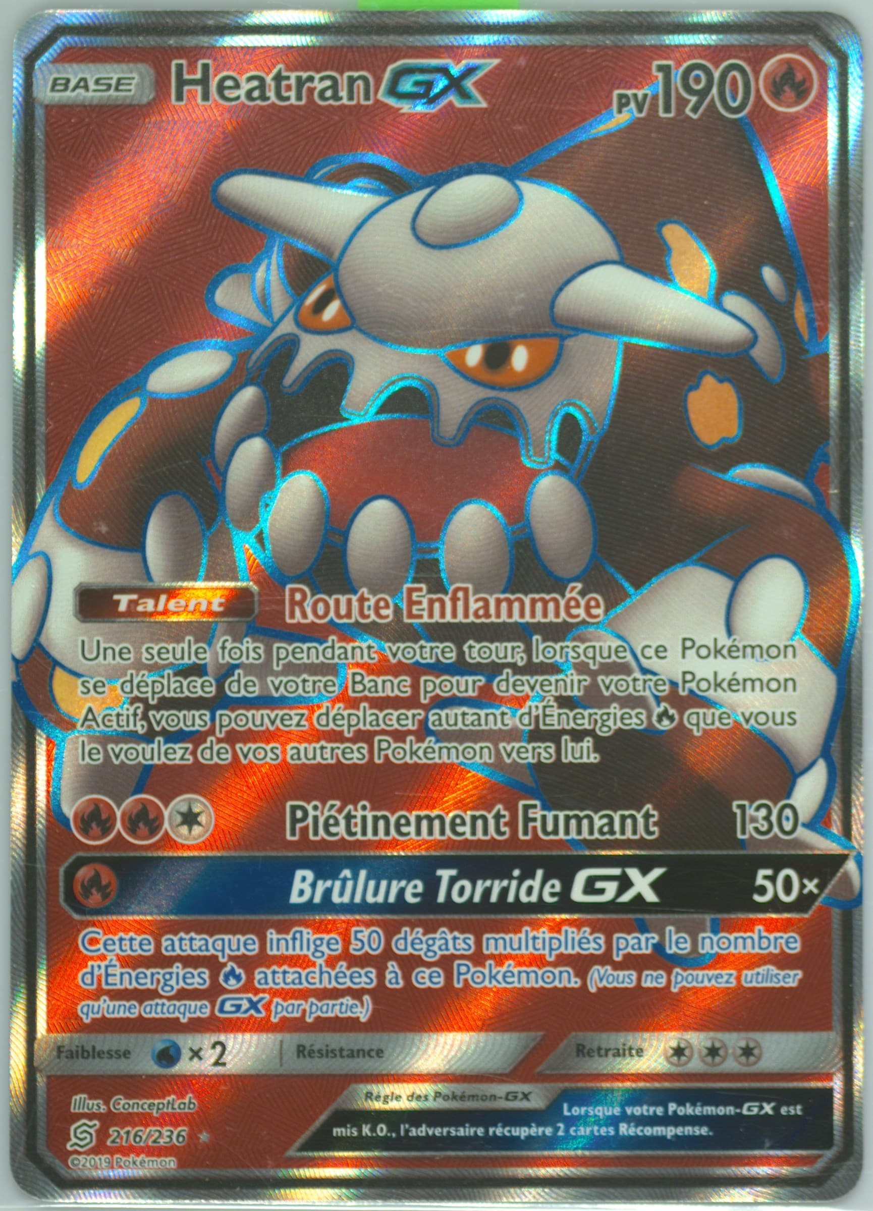 Full Art/Heatran GX French (216) 2019 Pokemon Sun & Moon Unified Minds