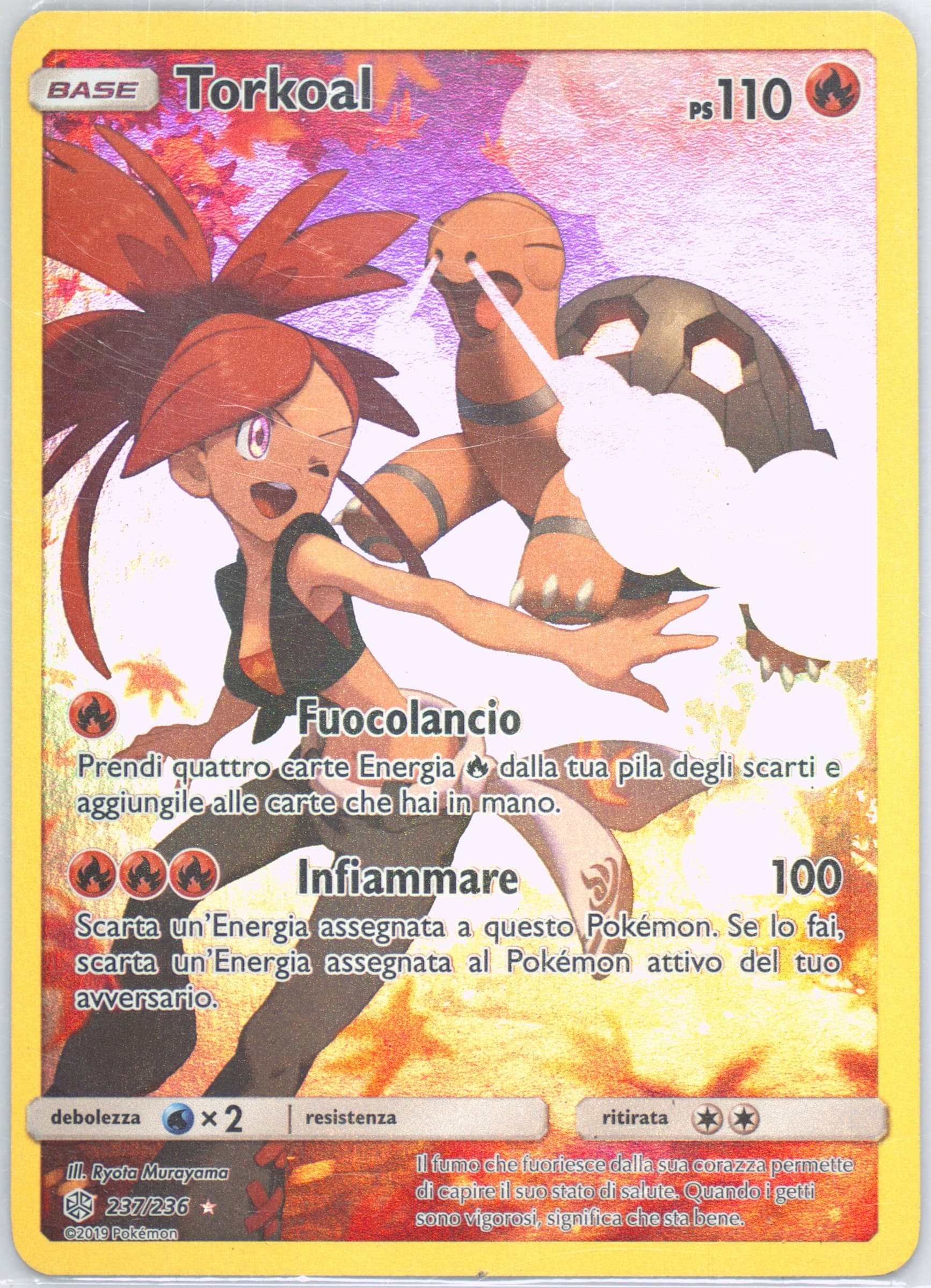 Full Art/Torkoal Italian-Secret (237) 2019 Pokemon Sun & Moon Cosmic Eclipse