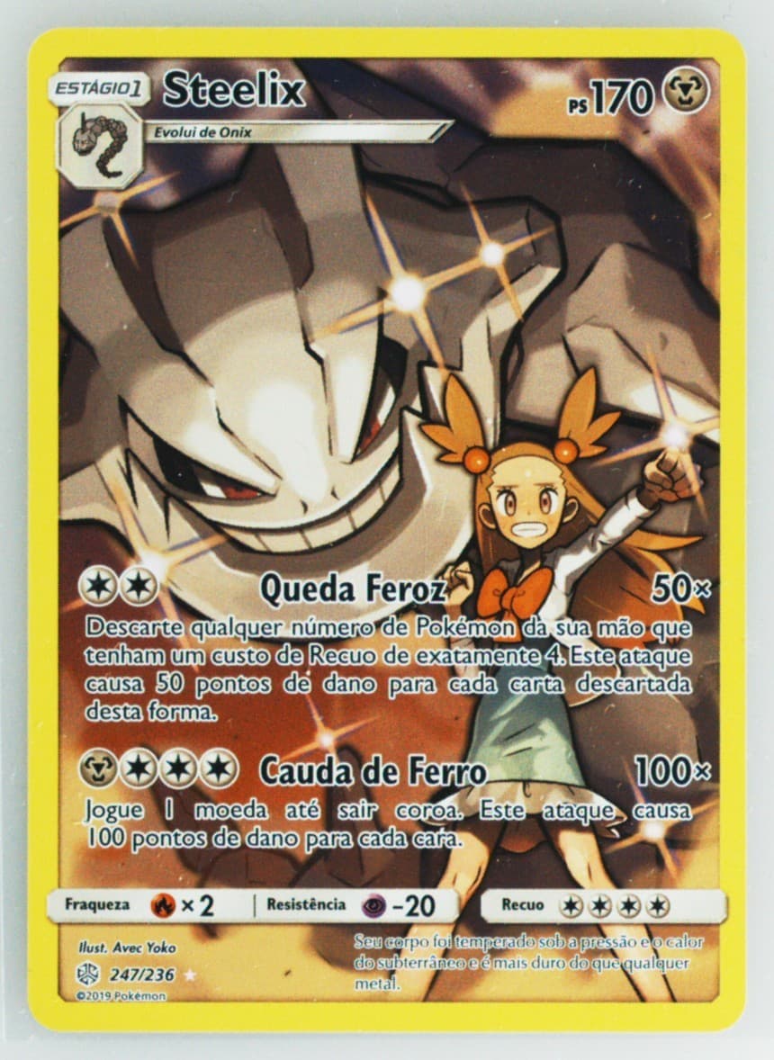 Full Art/Steelix Portuguese-Secret (247) 2019 Pokemon Sun & Moon Cosmic Eclipse