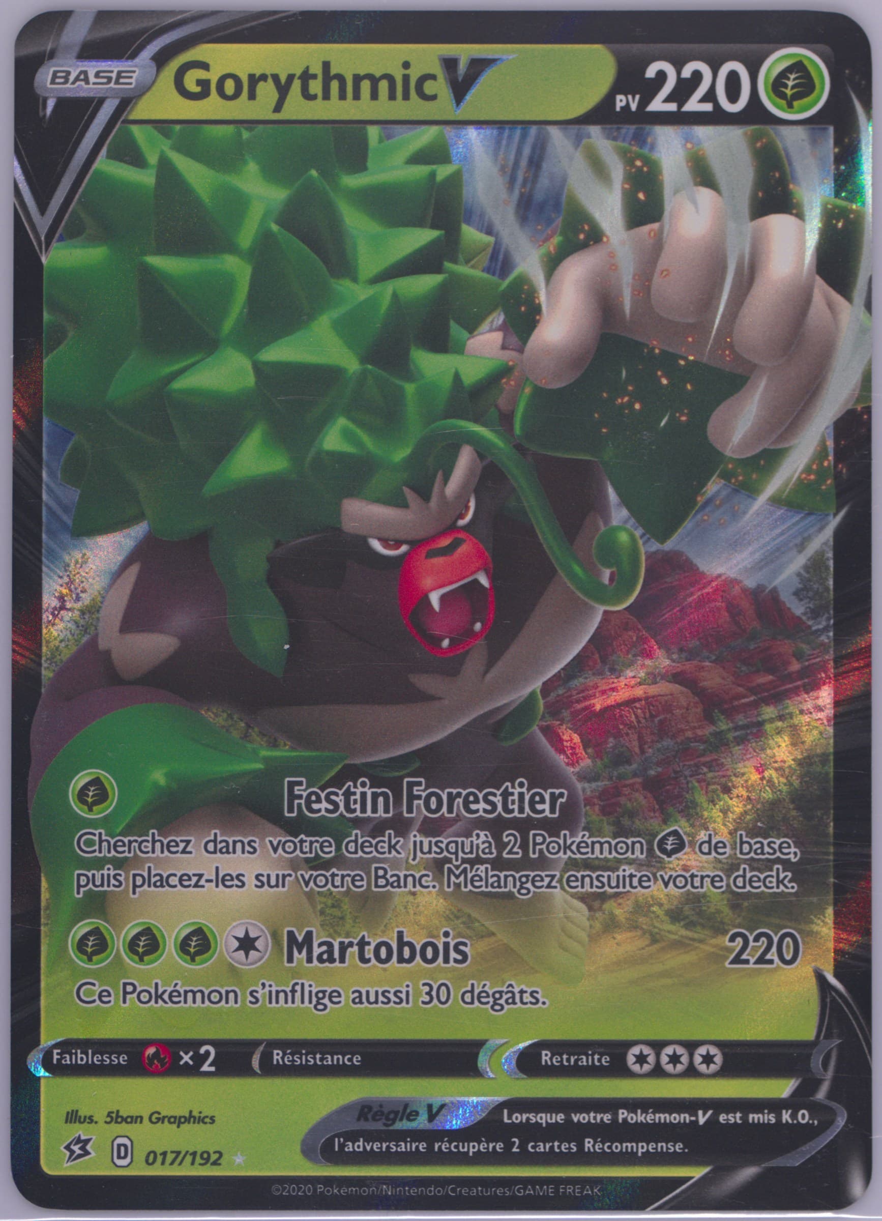 Gorythmic V French (017) 2020 Pokemon Sword & Shield Rebel Clash