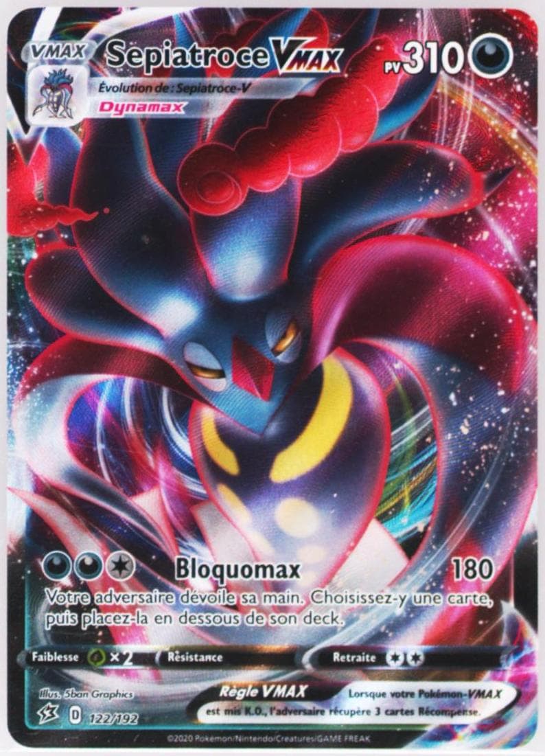 Full Art/Sepiatroce Vmax French (122) 2020 Pokemon Sword & Shield Rebel Clash