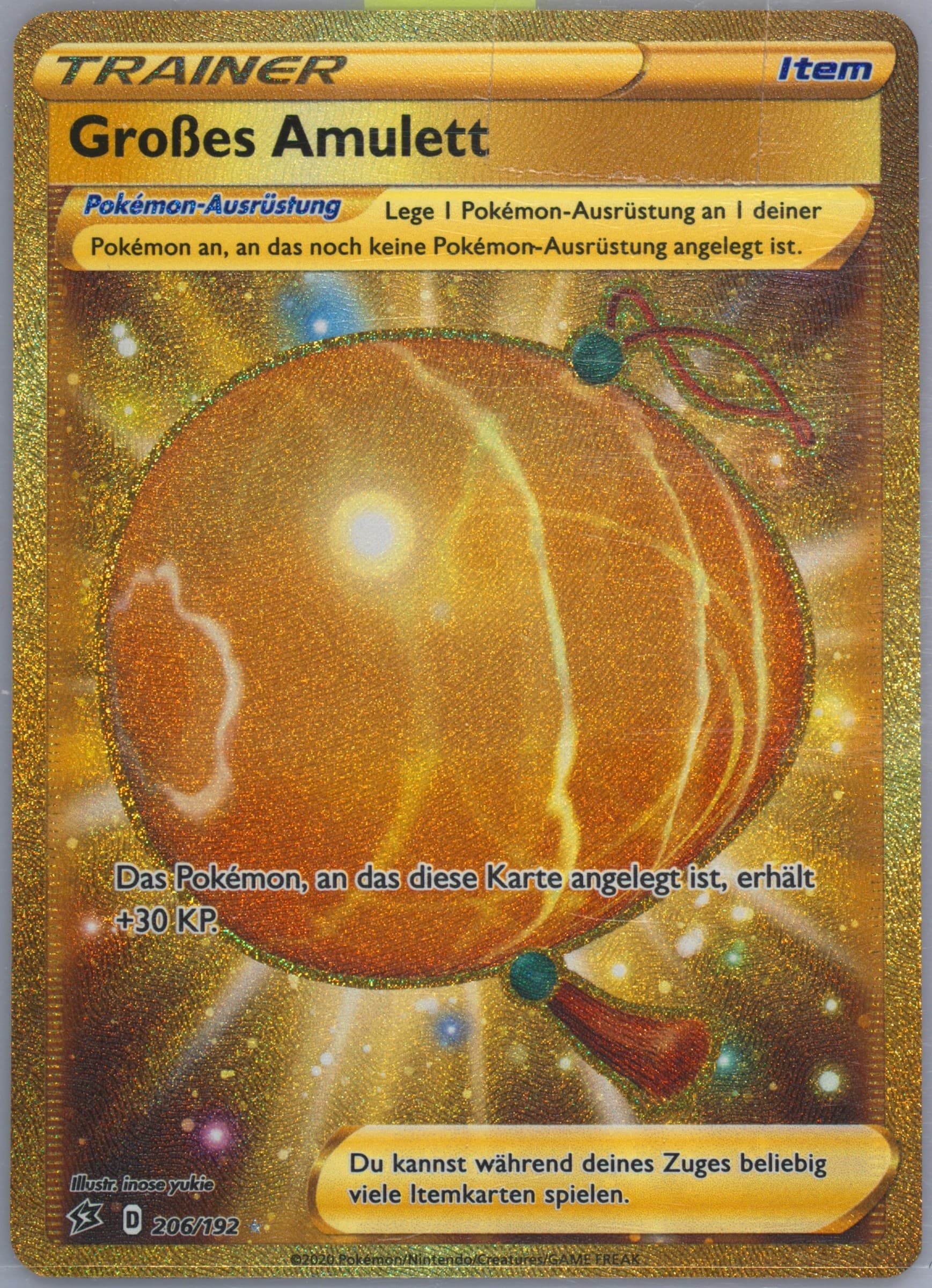Full Art/Grobes Amulett German-Secret (206) 2020 Pokemon Sword & Shield Rebel Clash
