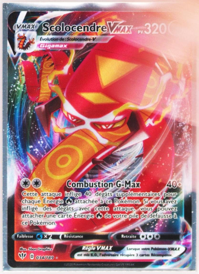 Full Art/Scolocendre Vmax French (034) 2020 Pokemon Sword & Shield Darkness Ablaze