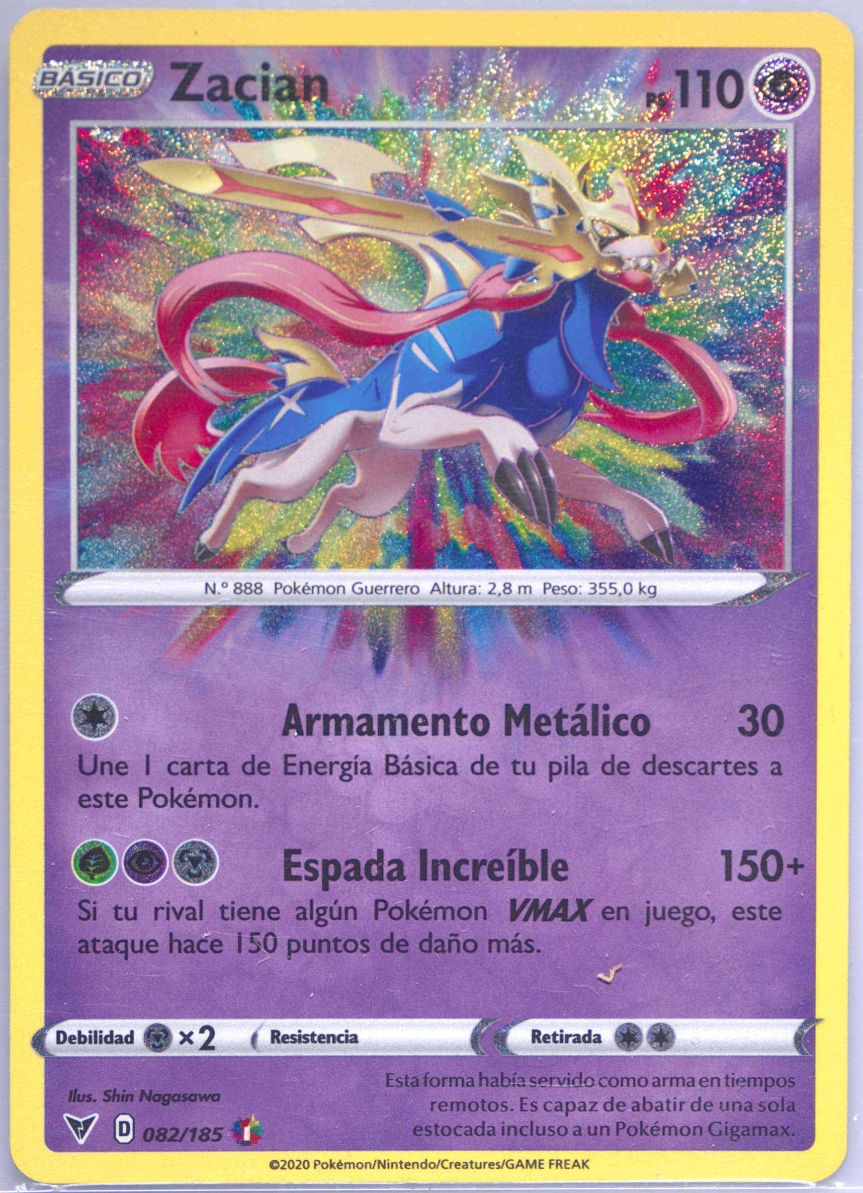 Zacian Spanish (082) 2020 Pokemon Sword & Shield Vivid Voltage