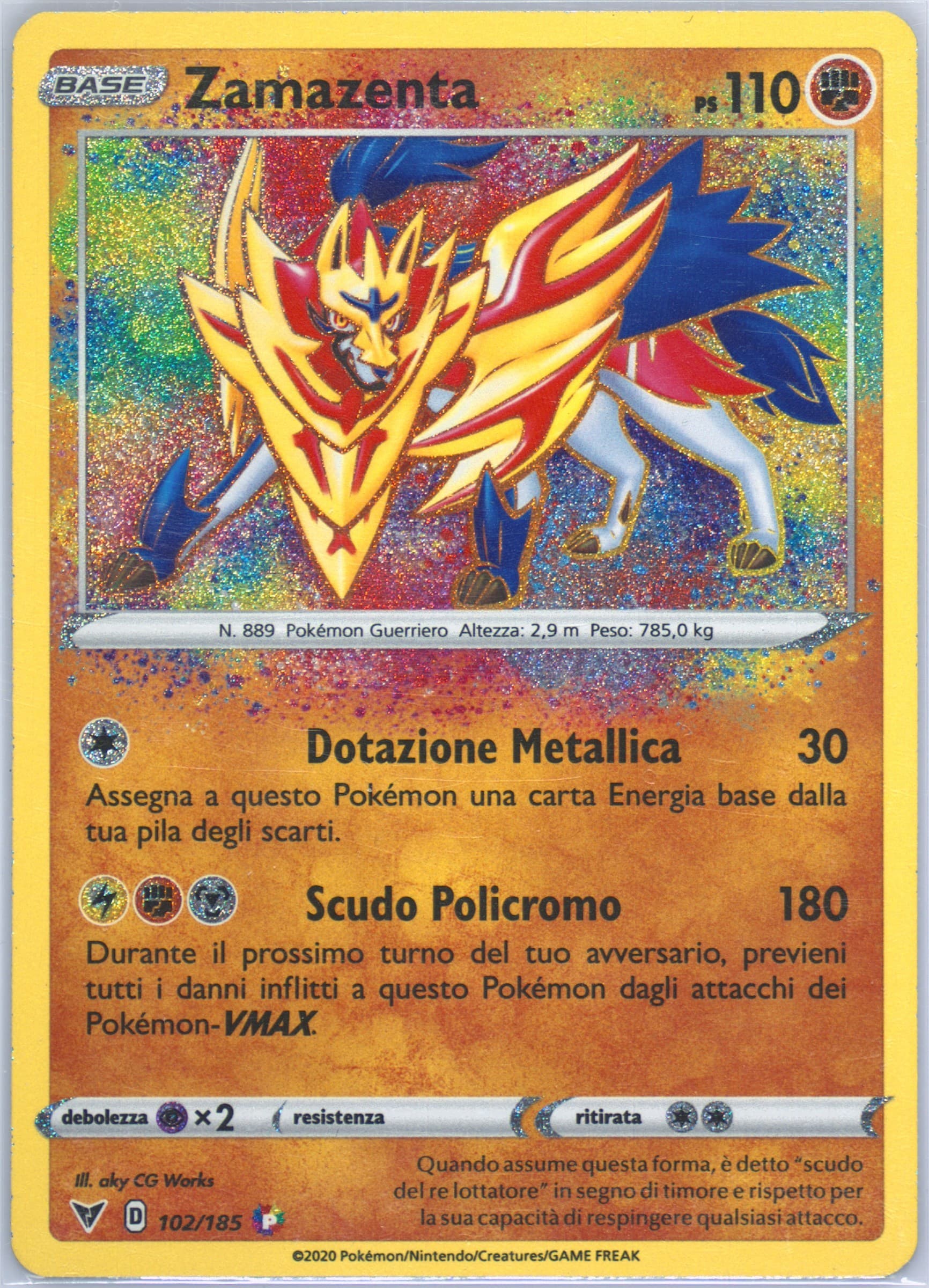 Zamazenta Italian (102) 2020 Pokemon Sword & Shield Vivid Voltage