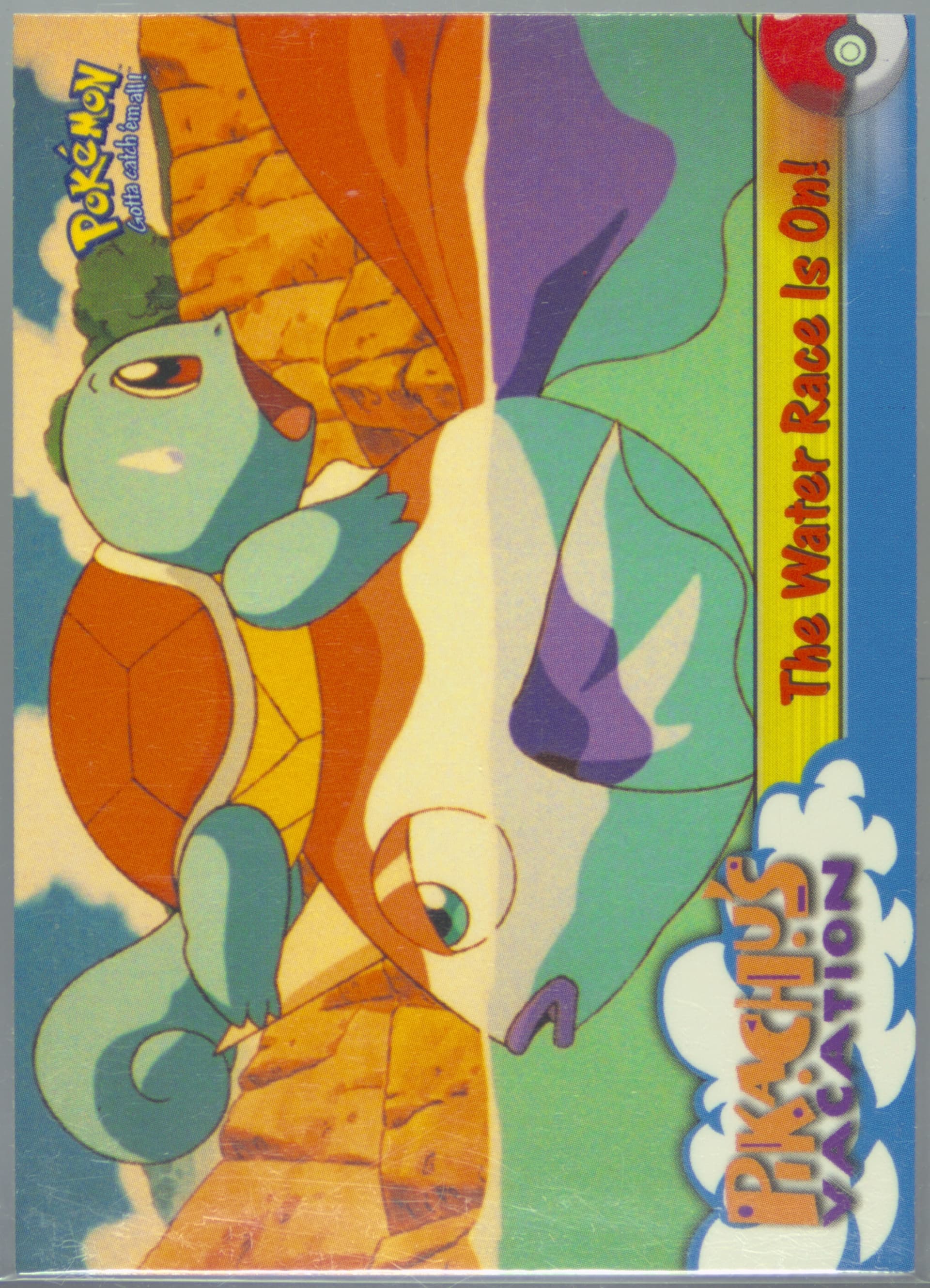 Movie Edition The Water Race Is on-Corrected (47) 1999 Topps Pokemon the Movie Edt
