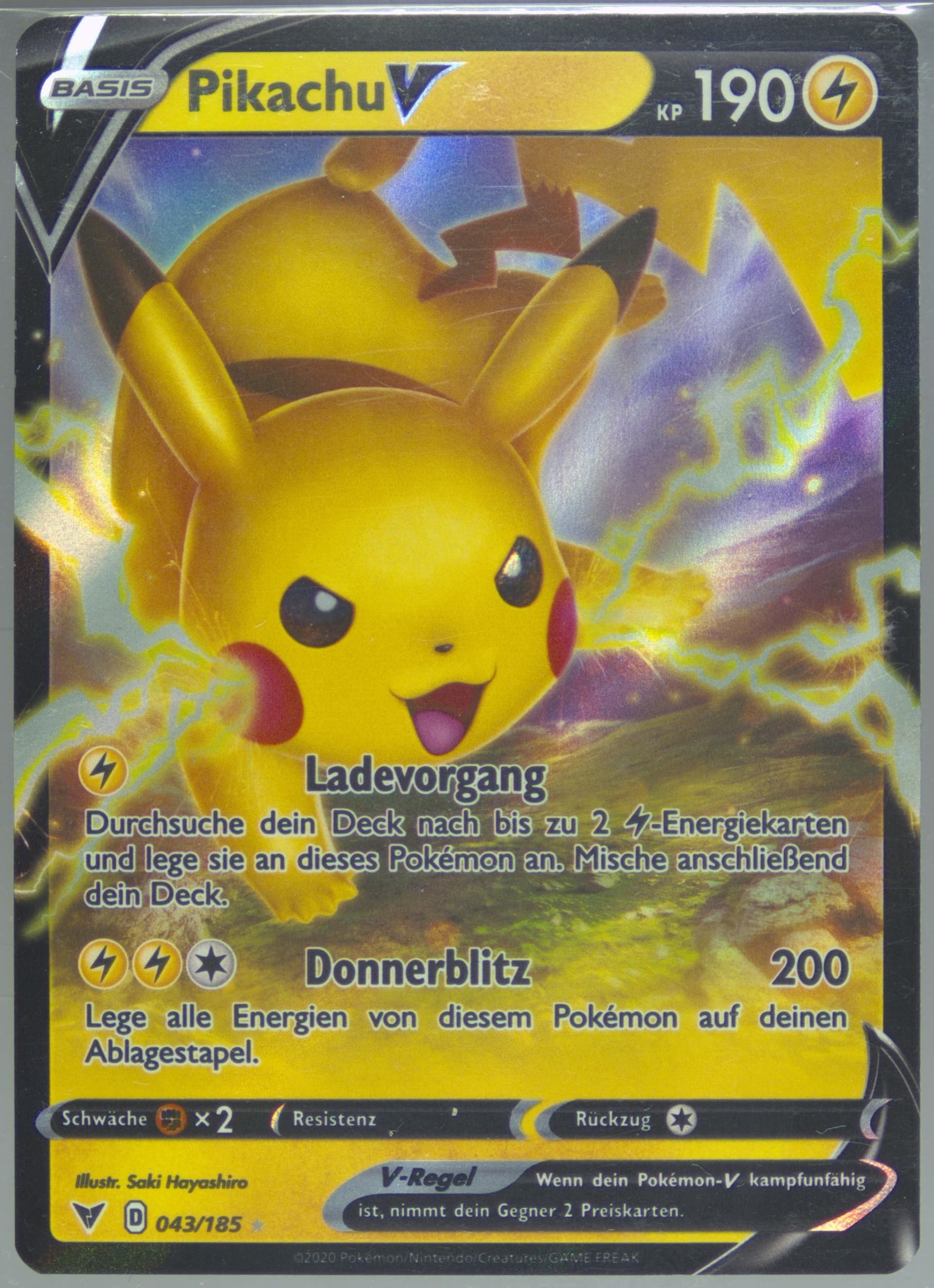 Pikachu V German (043) 2020 Pokemon Sword & Shield Vivid Voltage