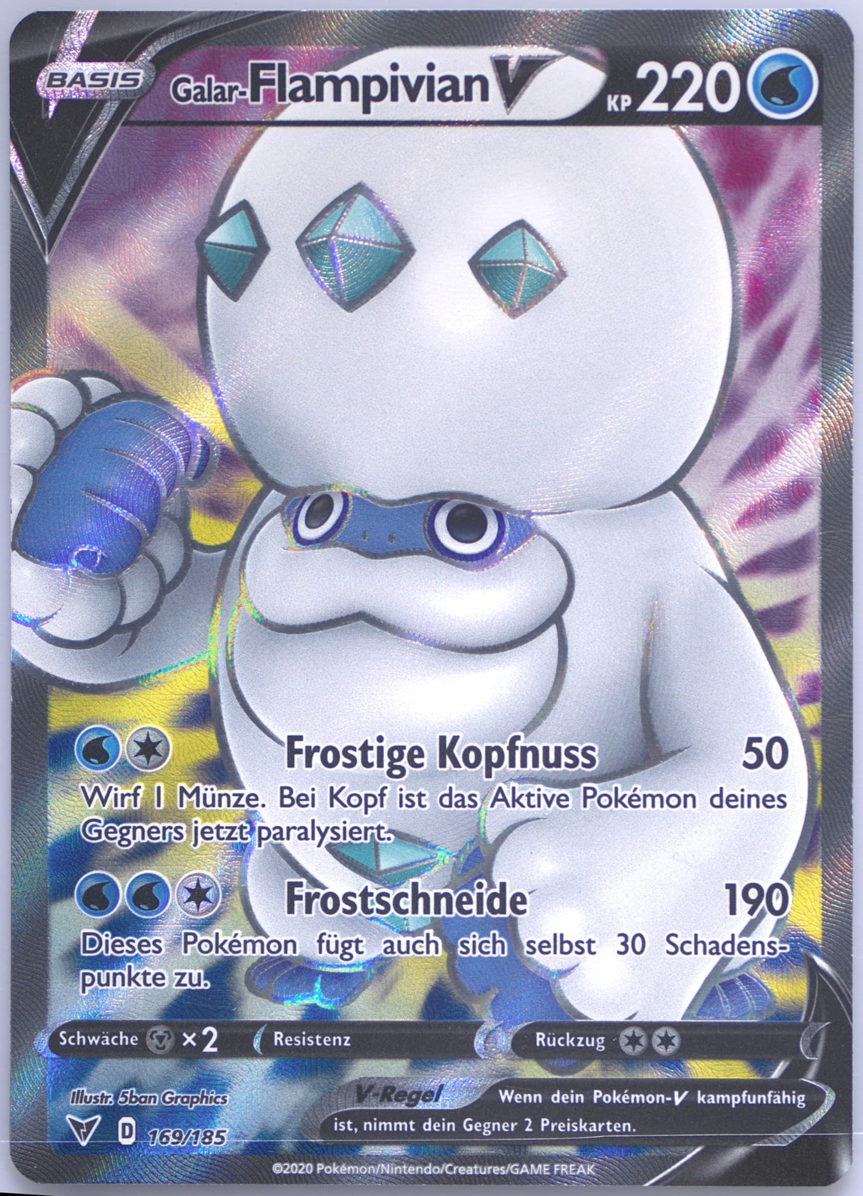 Full Art/Galar-Flampivian V German (169) 2020 Pokemon Sword & Shield Vivid Voltage