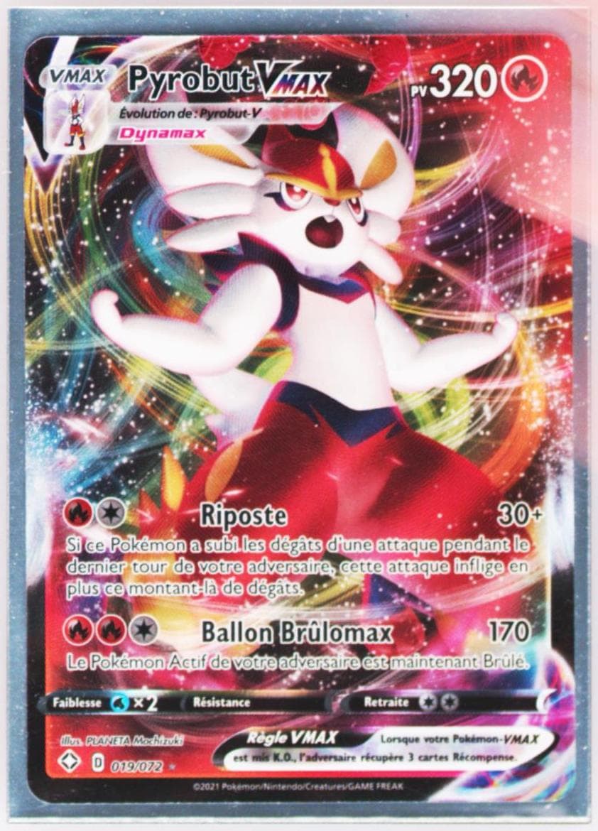 Full Art/Pyrobut Vmax French (019) 2021 Pokemon Sword & Shield Shining Fates