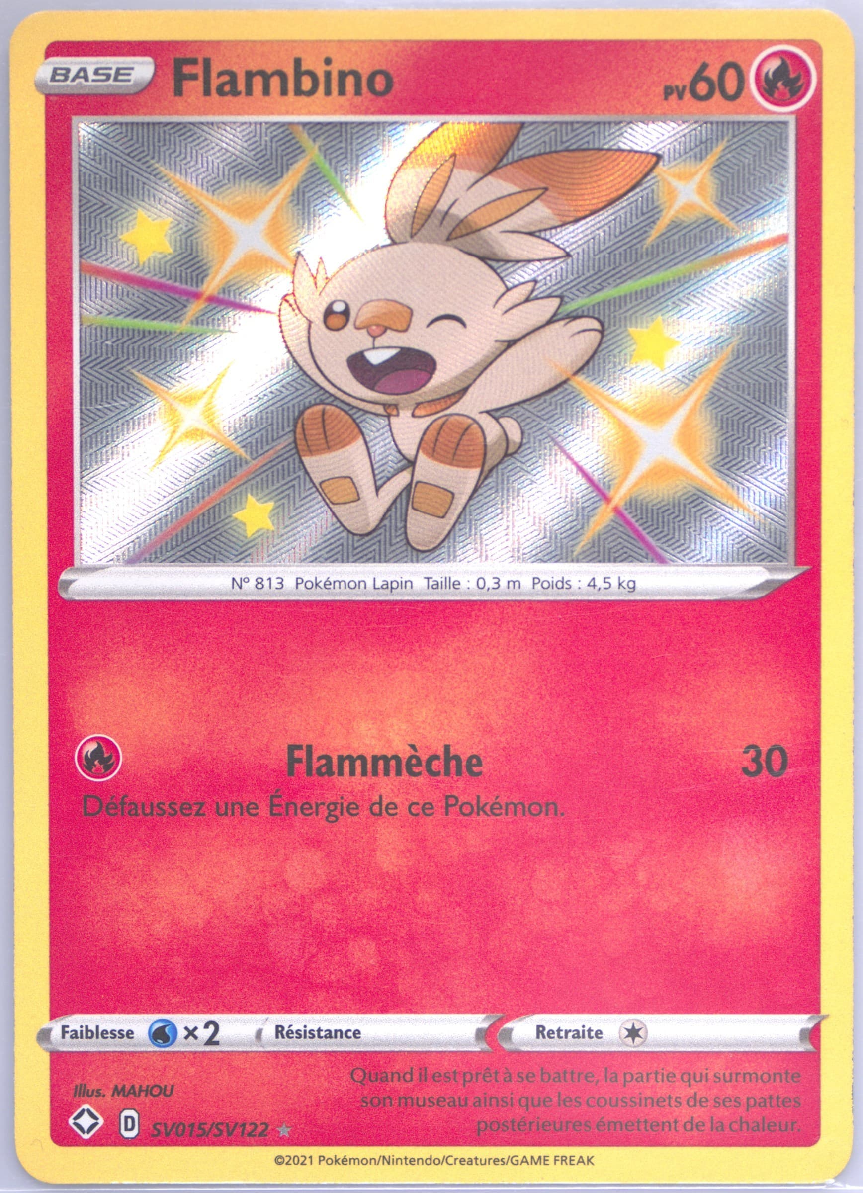 Flambino-Holo French (SV015) 2021 Pokemon Sword & Shield Shining Fates