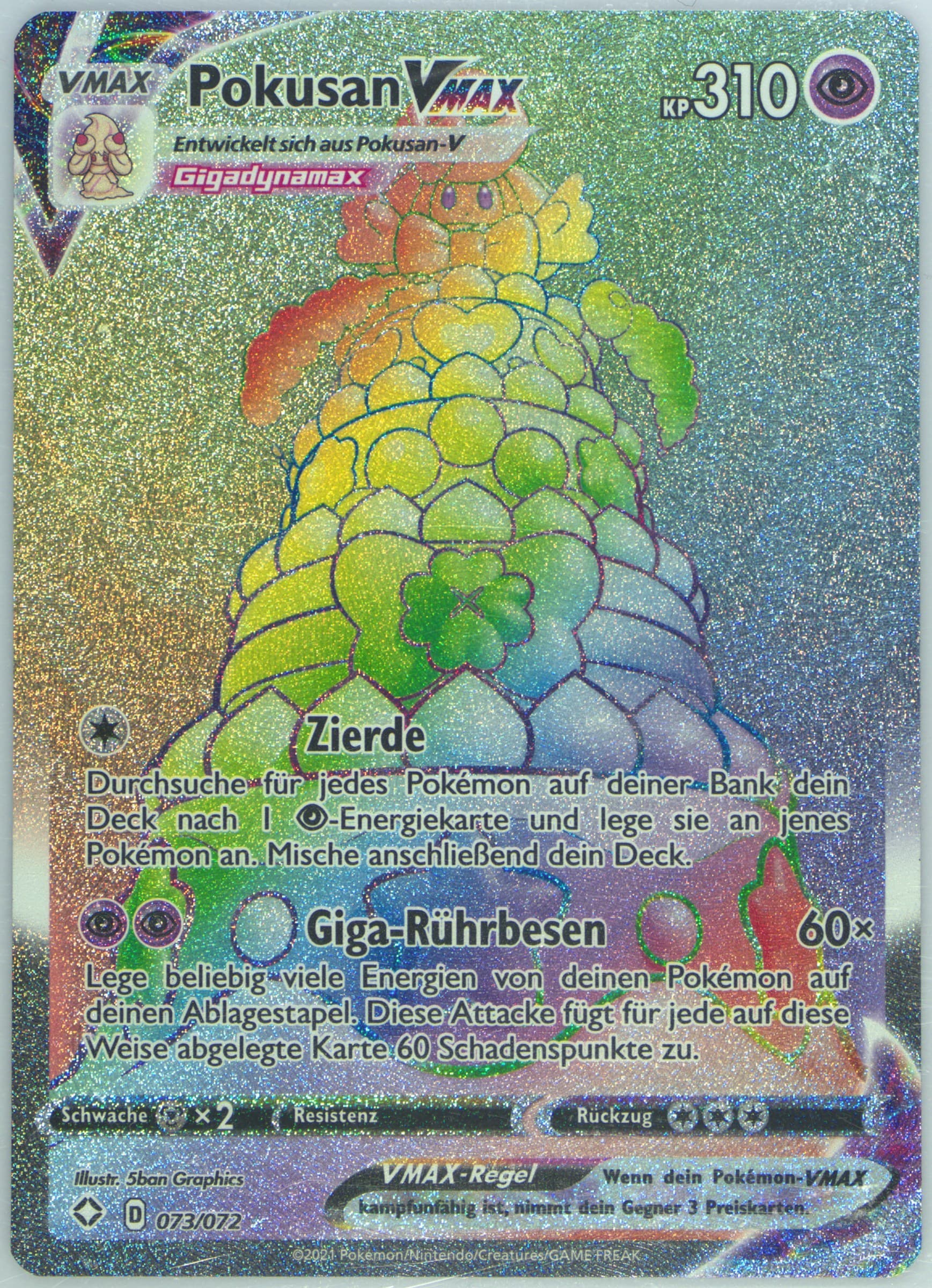 Full Art/Pokusan Vmax German-Secret (073) 2021 Pokemon Sword & Shield Shining Fates