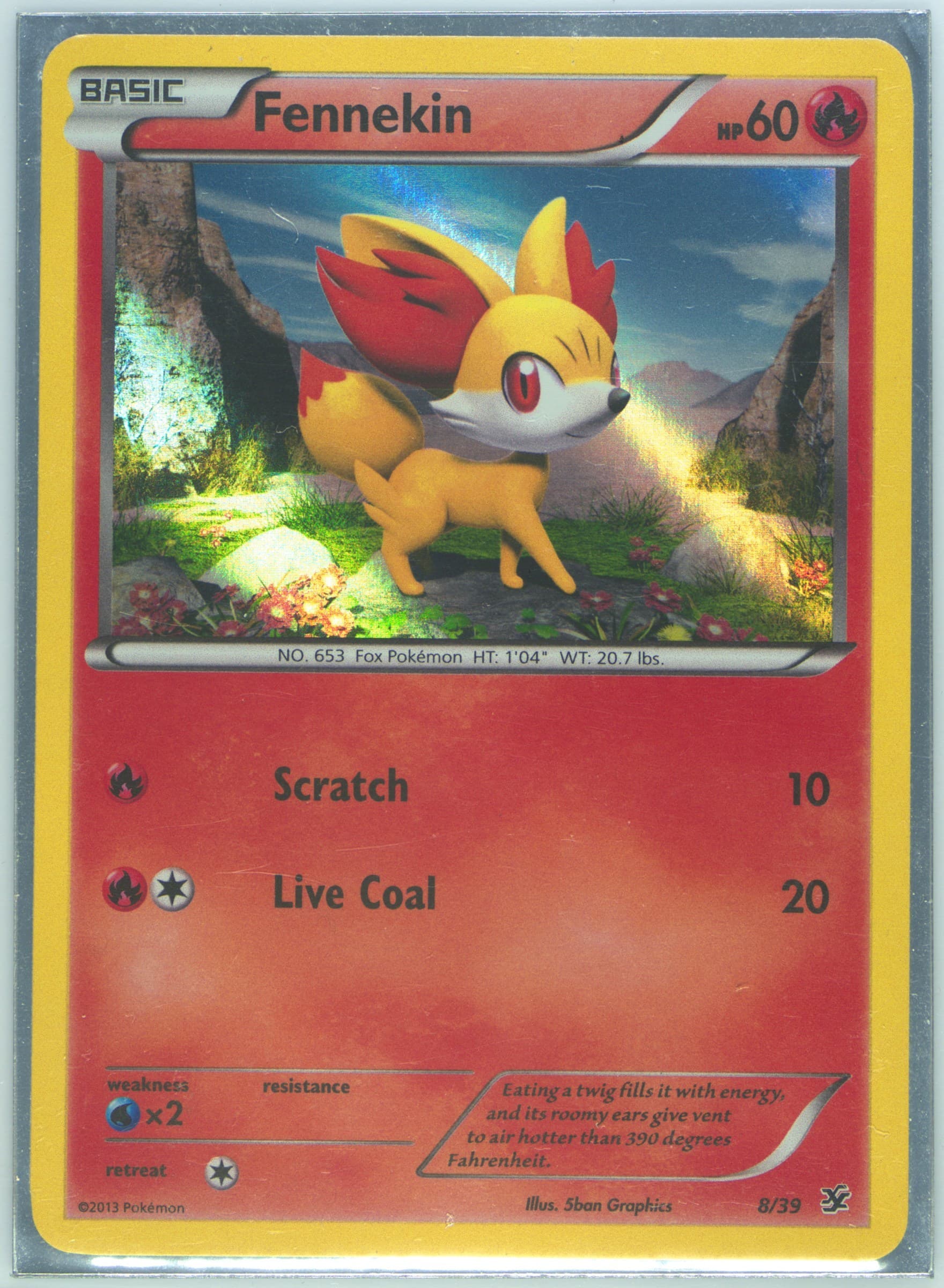 Fennekin-Holo (8) 2013 Pokemon XY Kalos Starter Set