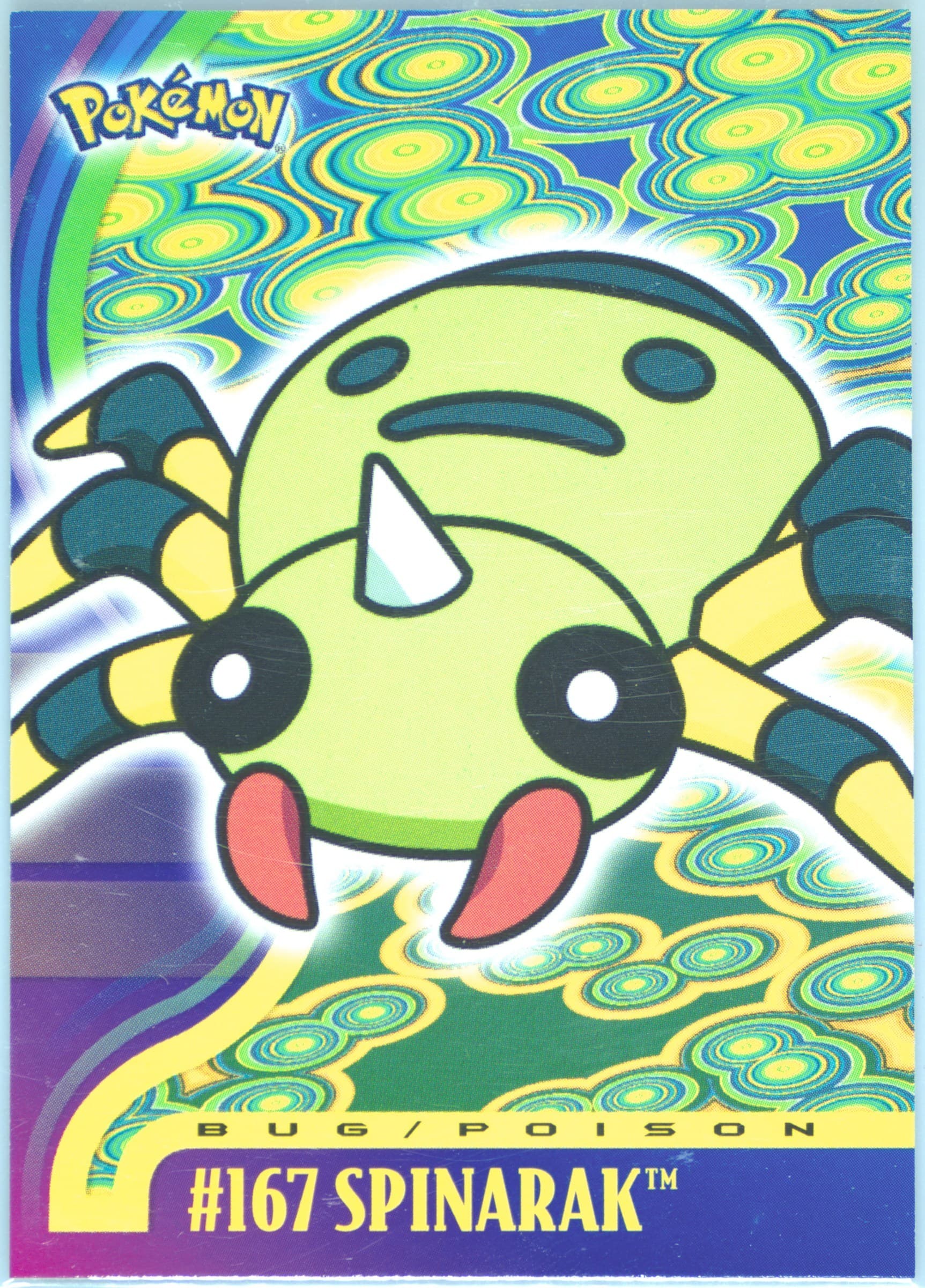 Spinarak (167) 2001 Topps Pokemon Johto Series 1